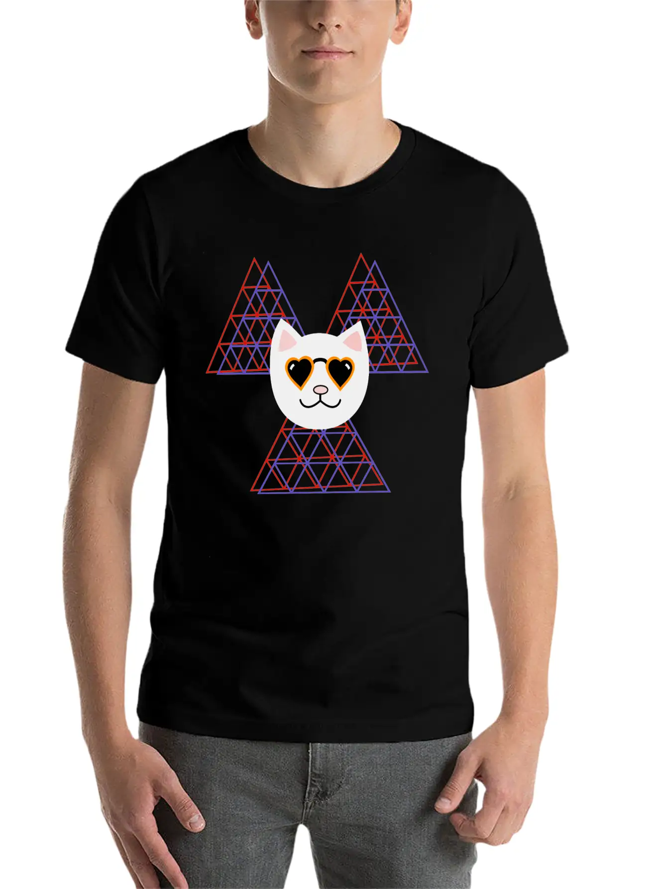 3D Space COOL FUNNY Cat Unisex Casual T-Shirt – Clean Design For Daily Comfort