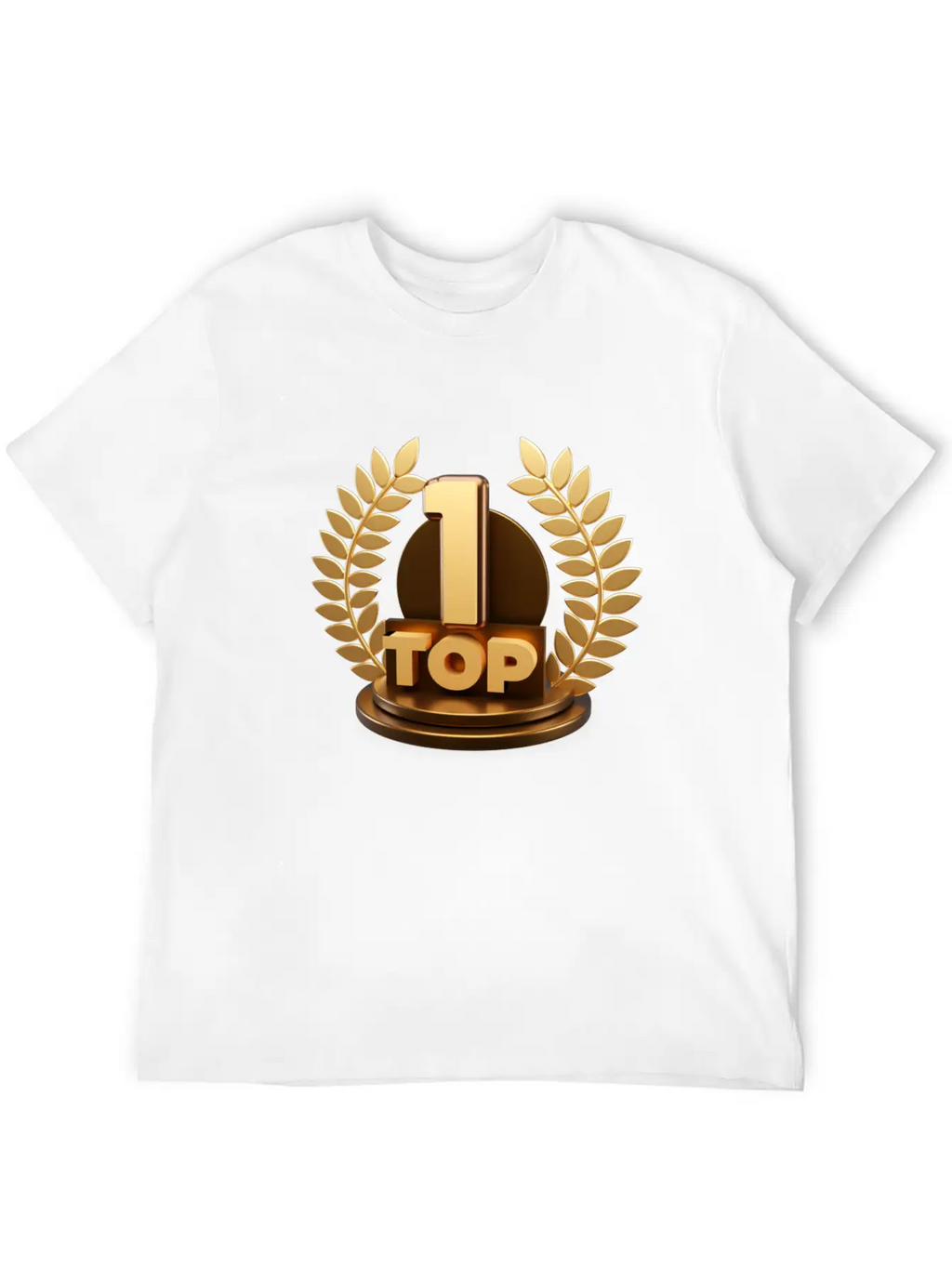 3d Top Trophy For First Winner Design Breathable Soft Cotton T-Shirt – Timeless Casual Look