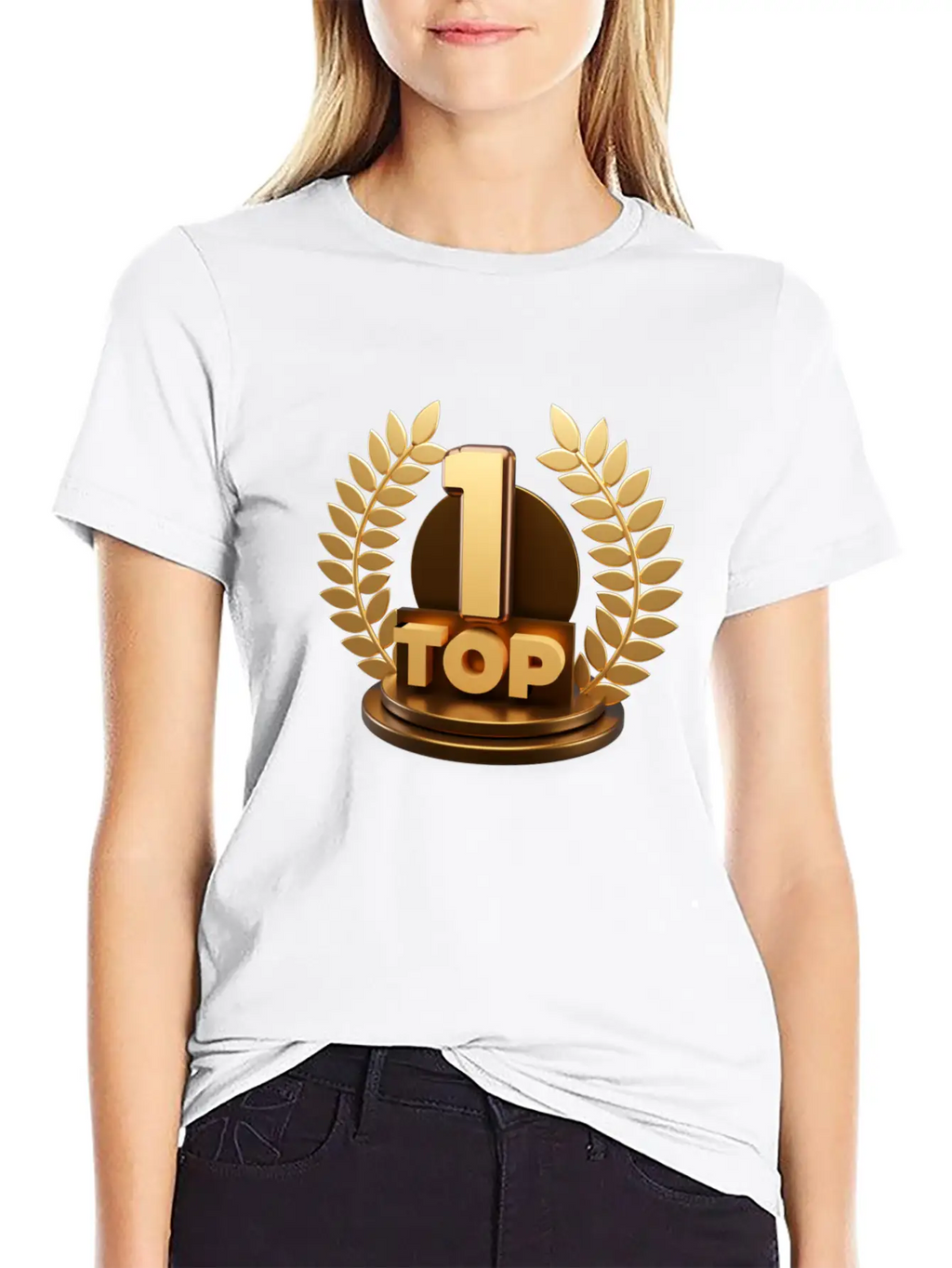 3d Top Trophy For First Winner Design Breathable Soft Cotton T-Shirt – Timeless Casual Look