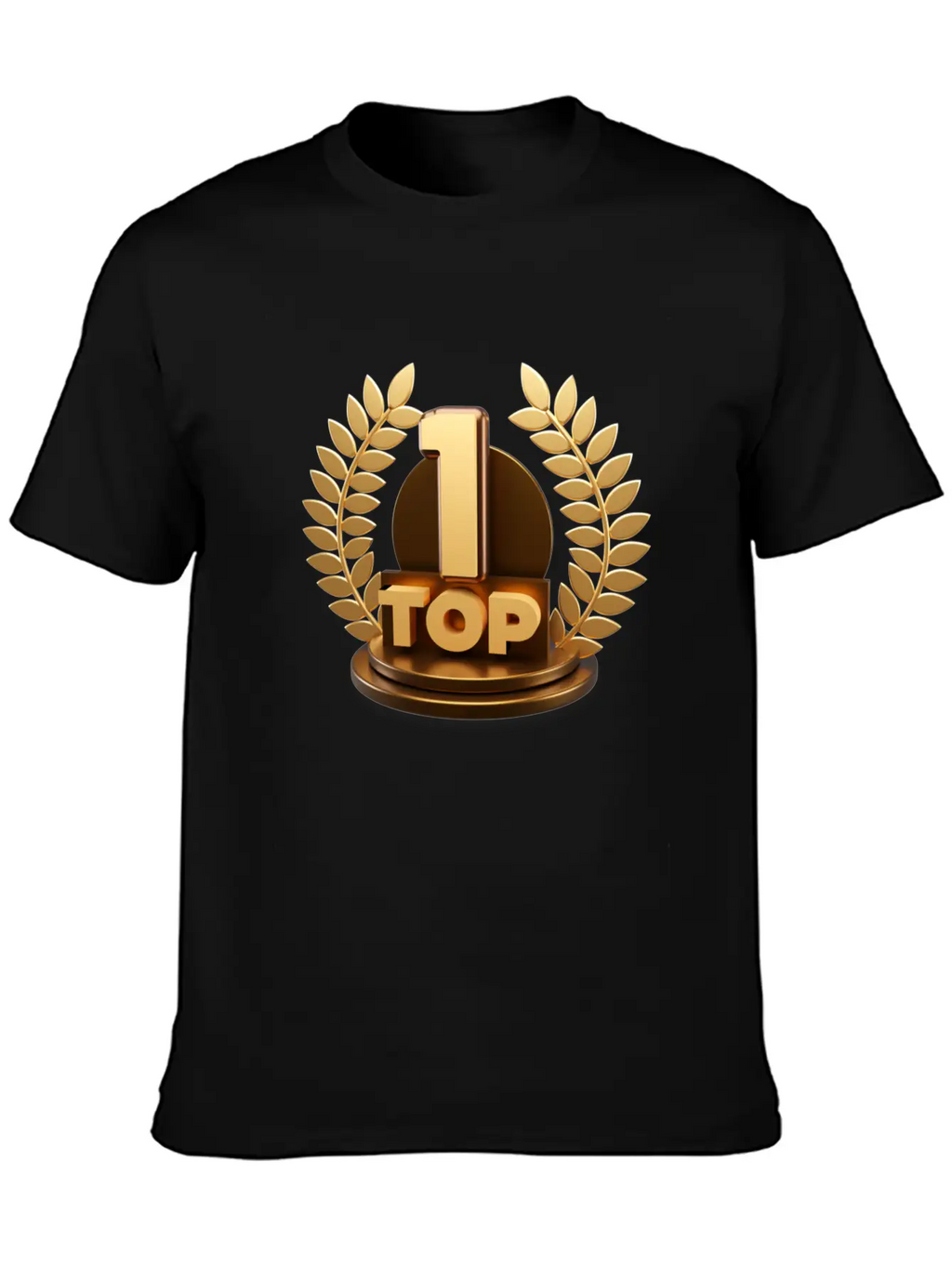 3d Top Trophy For First Winner Design Breathable Soft Cotton T-Shirt – Timeless Casual Look