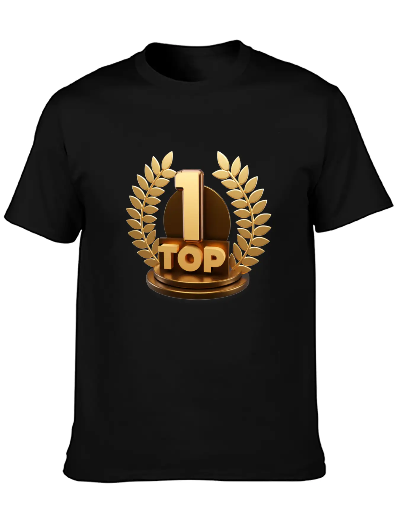 3d Top Trophy For First Winner Design Breathable Soft Cotton T-Shirt – Timeless Casual Look