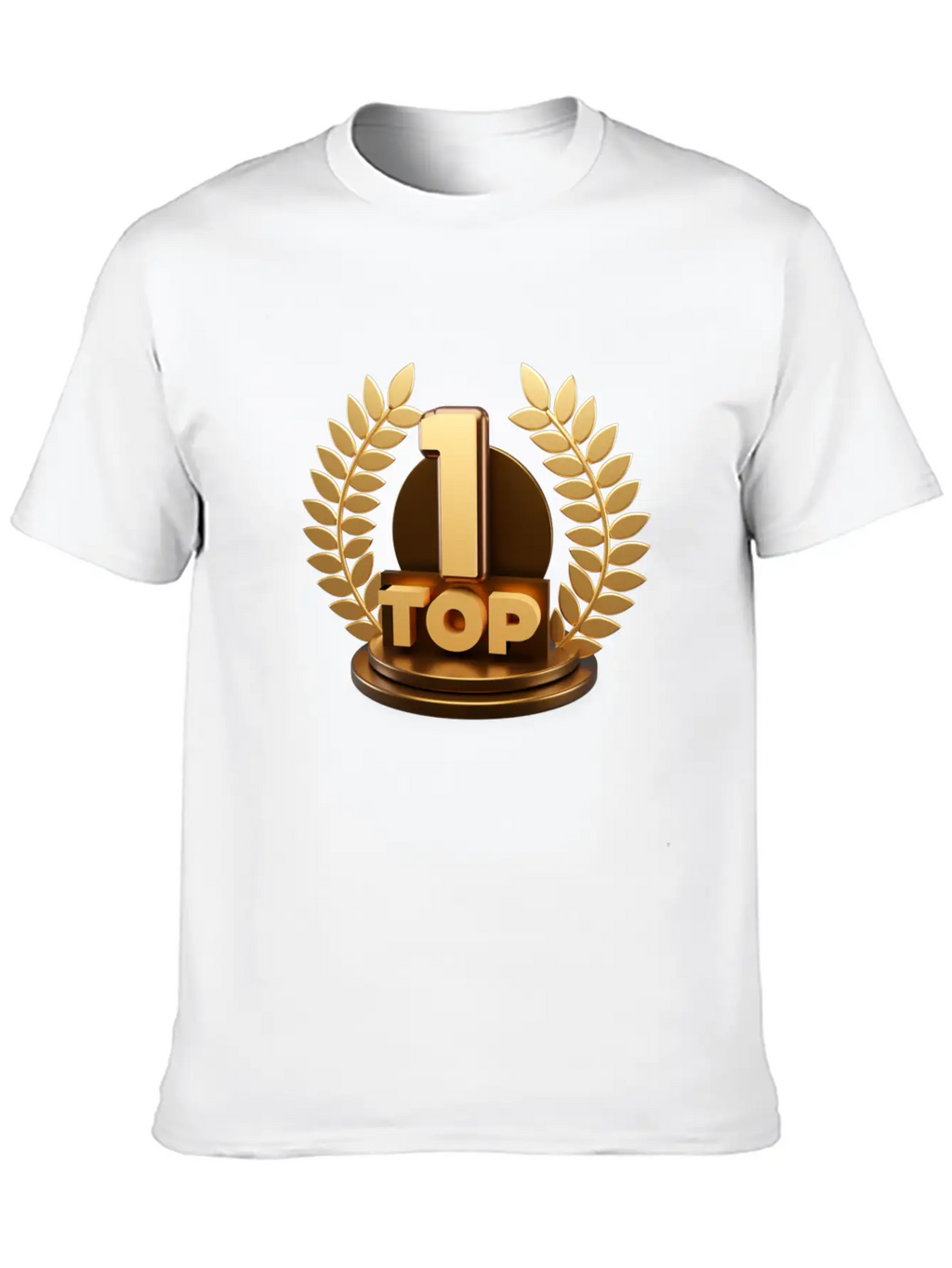 3d Top Trophy For First Winner Design Breathable Soft Cotton T-Shirt – Timeless Casual Look