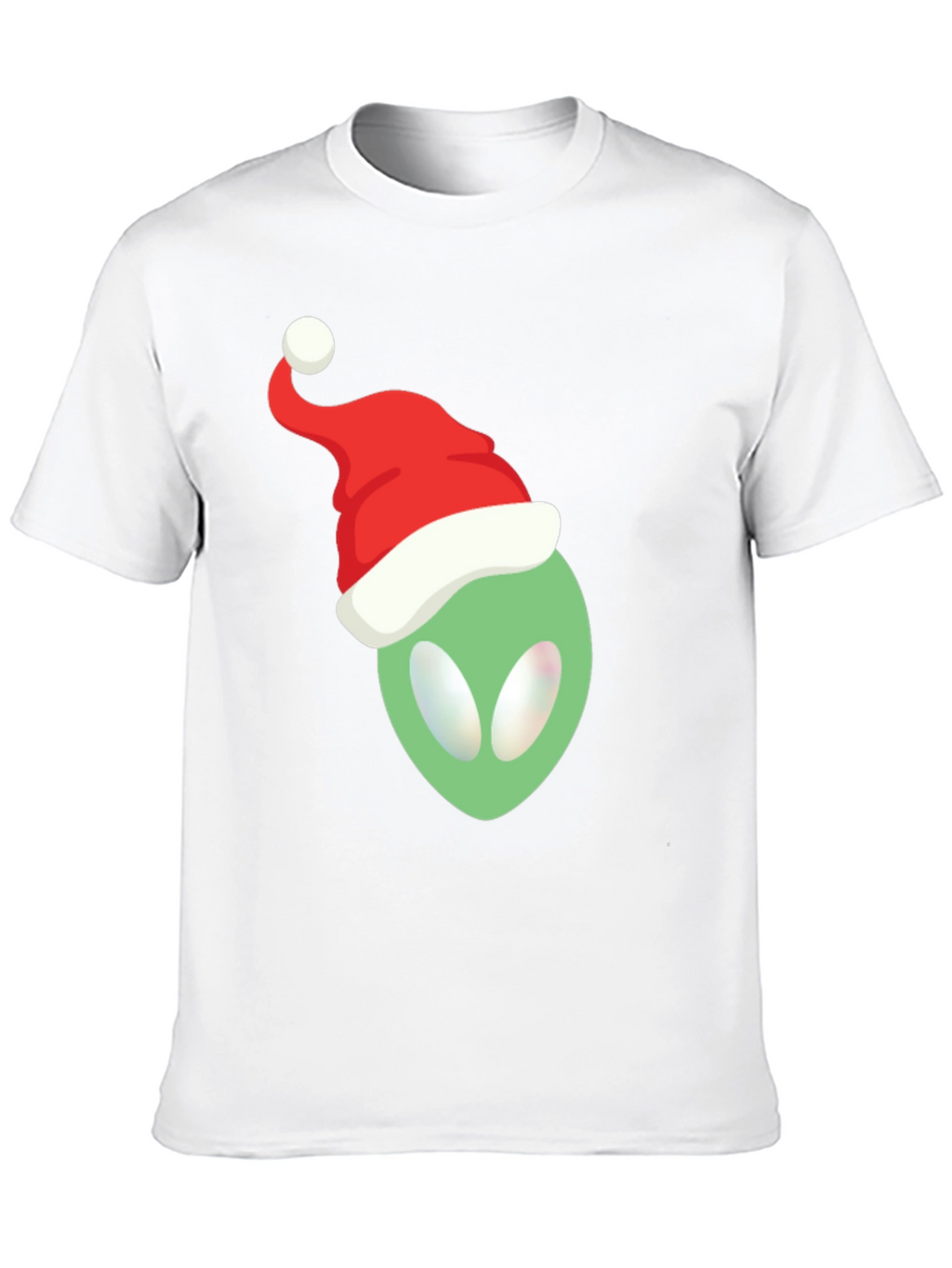 Alien Santa Hat T-Shirt - Festive Holiday Apparel