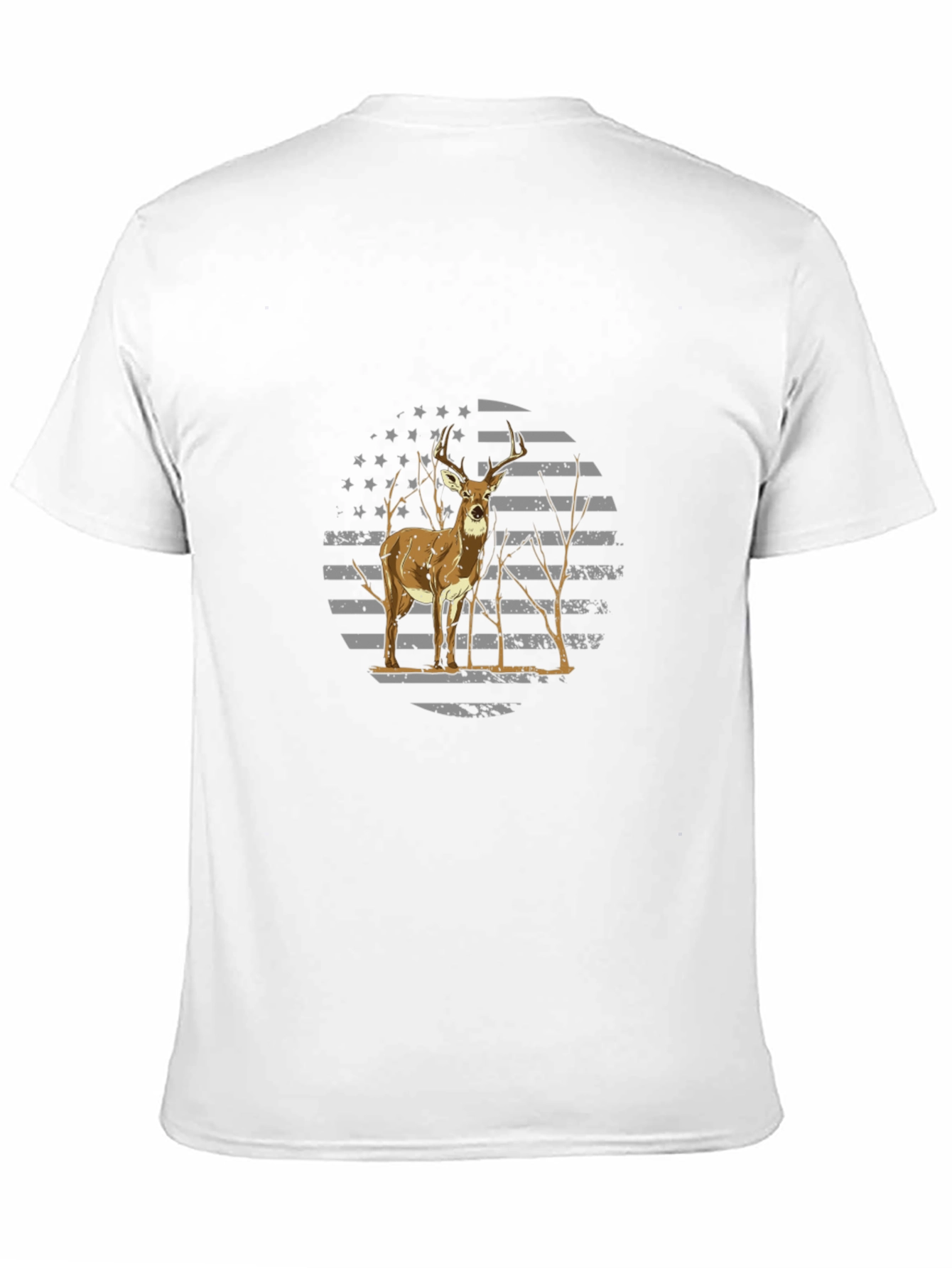 Deer American Flag Graphic Tee - Hunting T-Shirt