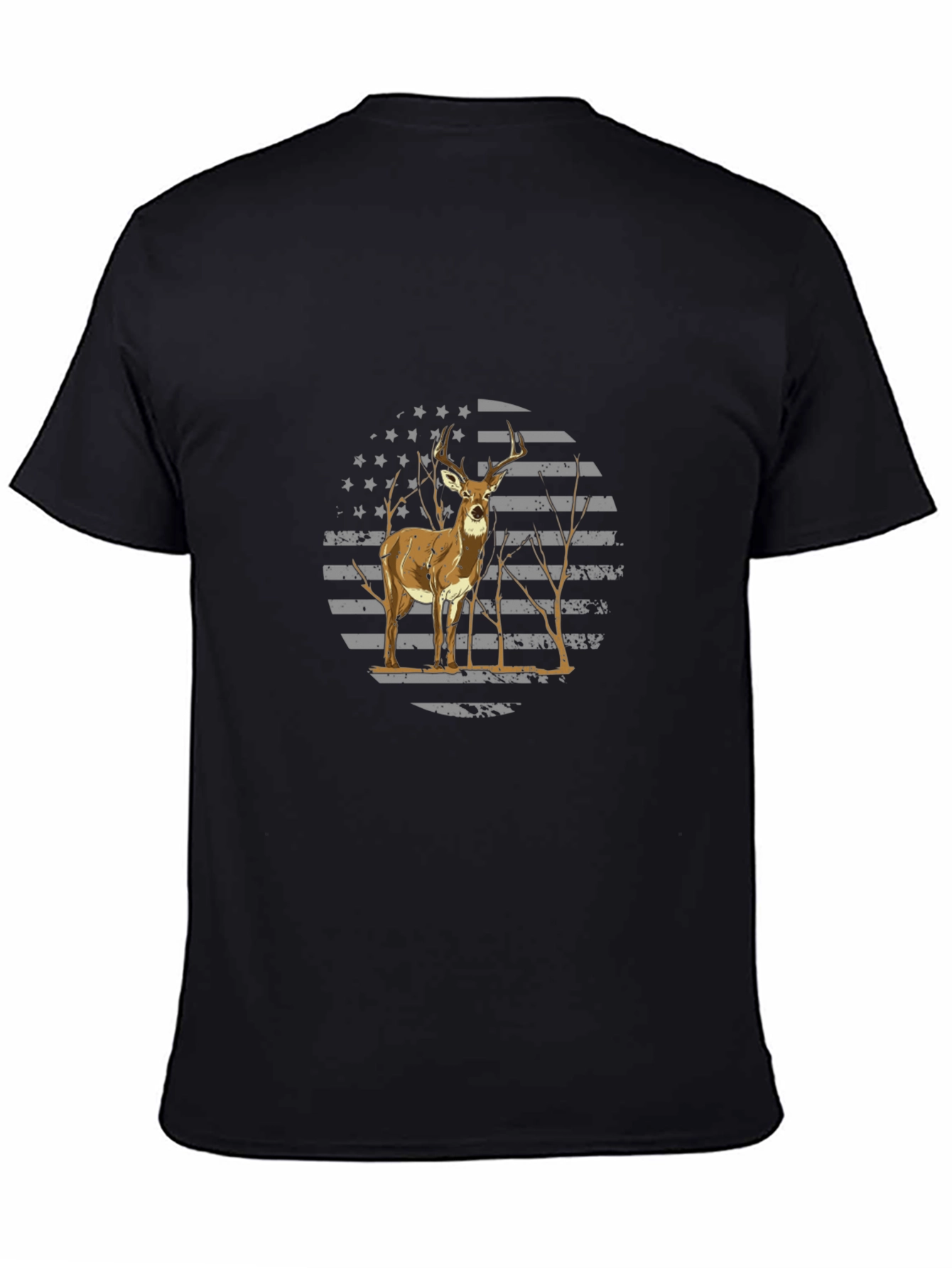 Deer American Flag Graphic Tee - Hunting T-Shirt