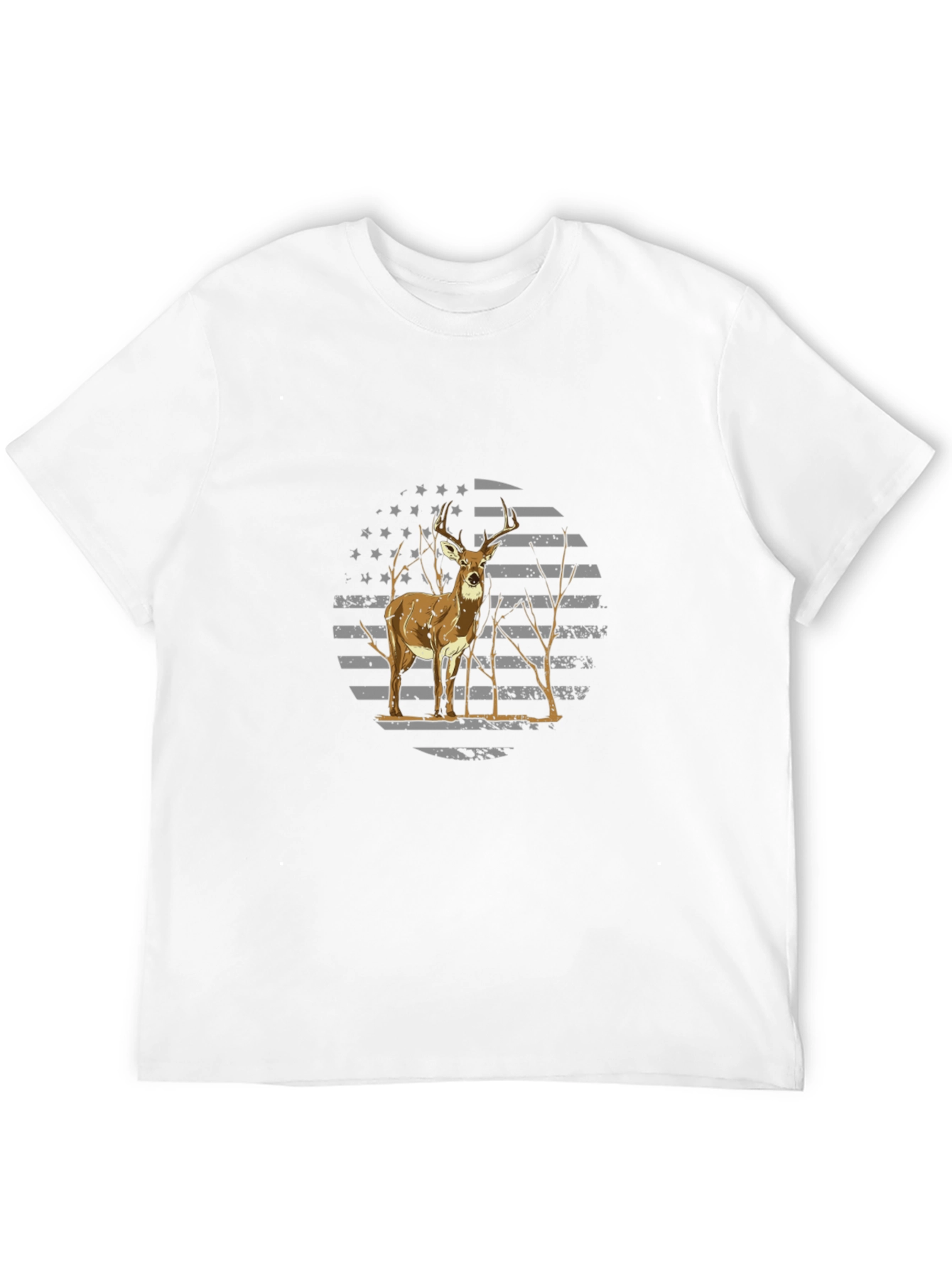 Deer American Flag Graphic Tee - Hunting T-Shirt