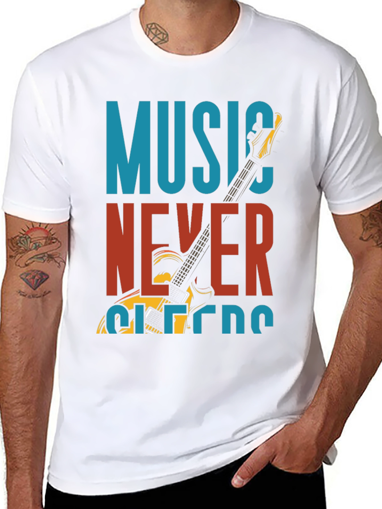 Music Never Sleeps Graphic T-Shirt