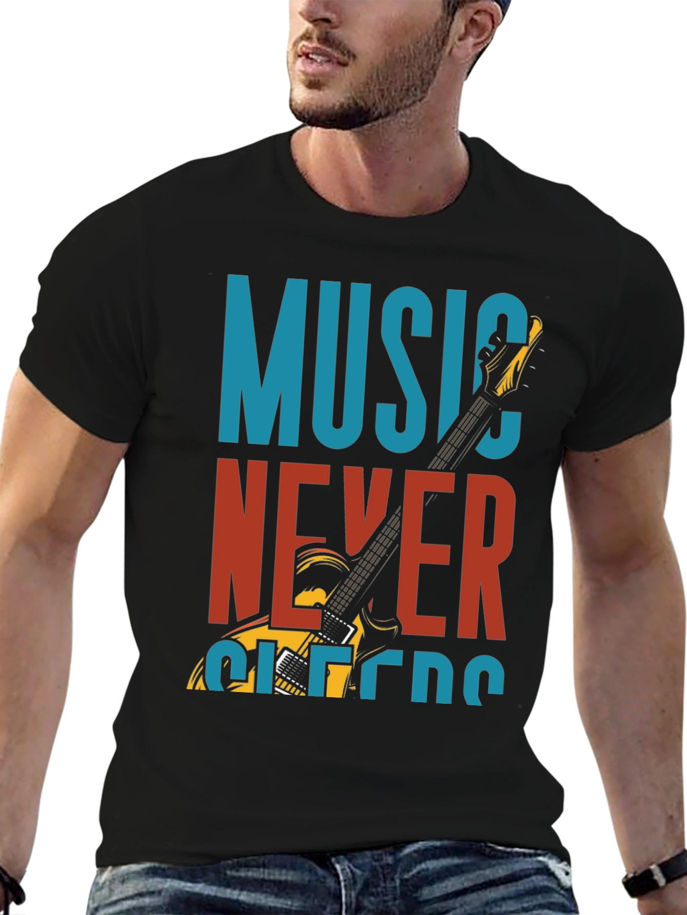 Music Never Sleeps Graphic T-Shirt