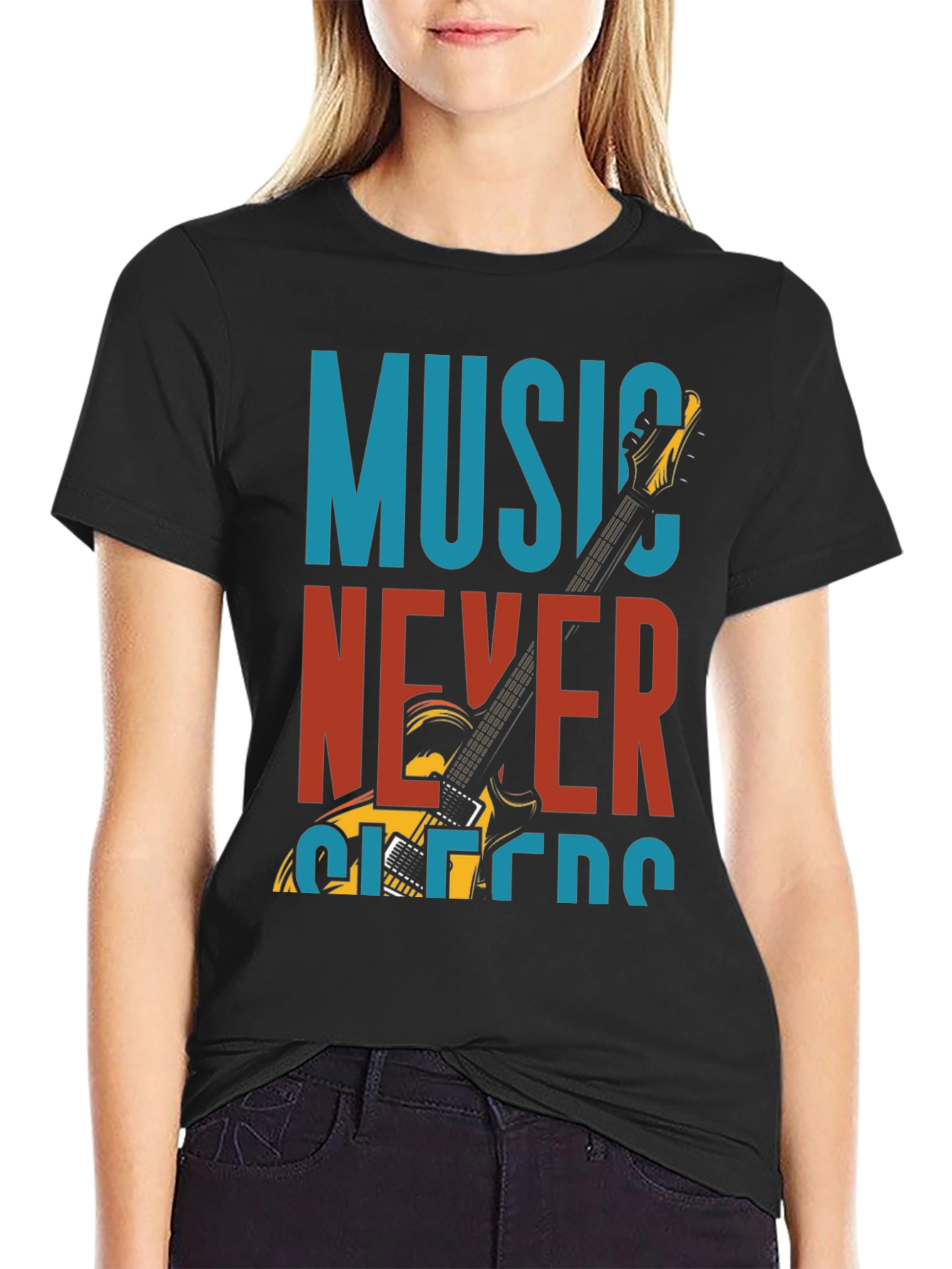 Music Never Sleeps Graphic T-Shirt