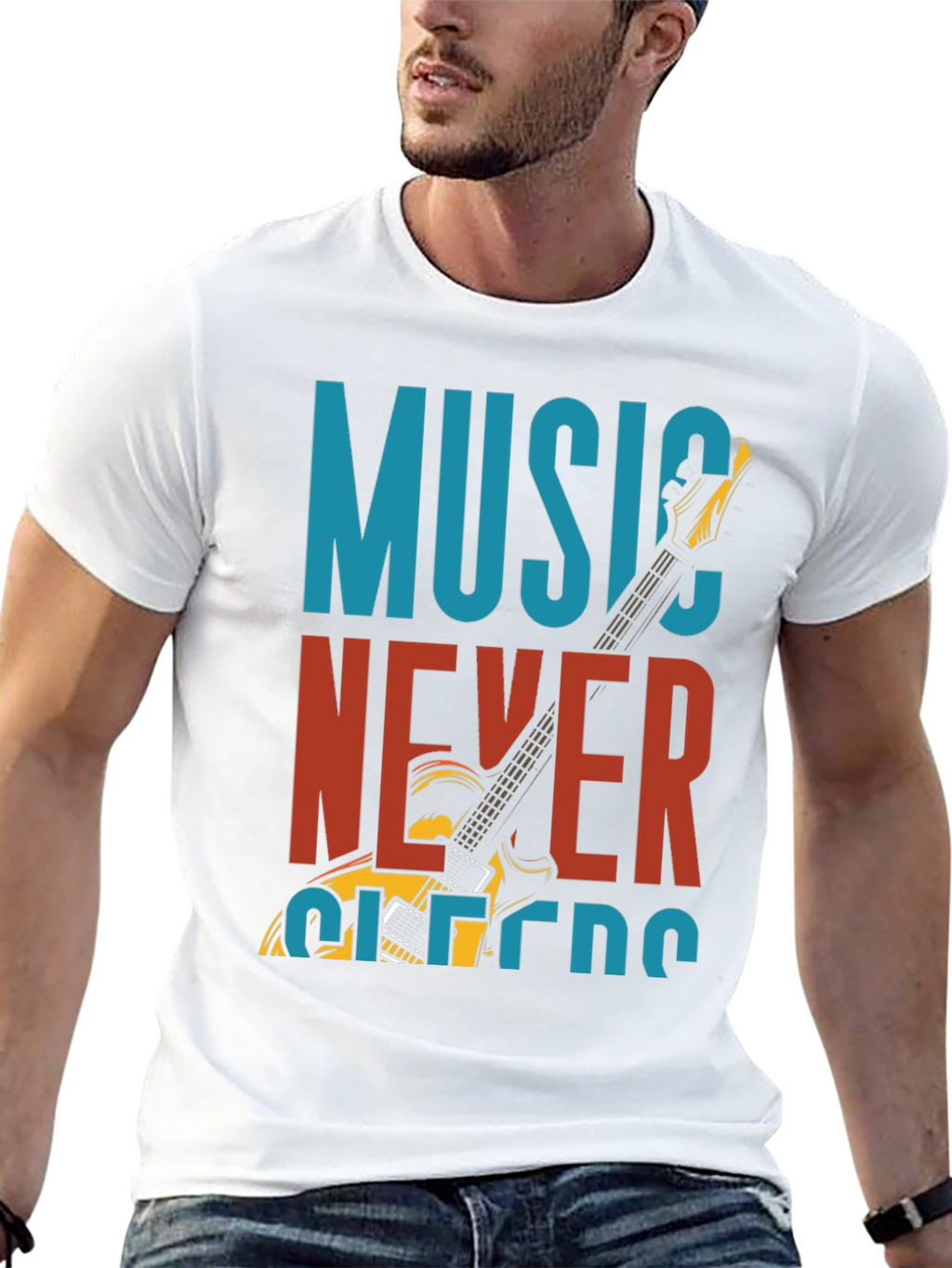 Music Never Sleeps Graphic T-Shirt