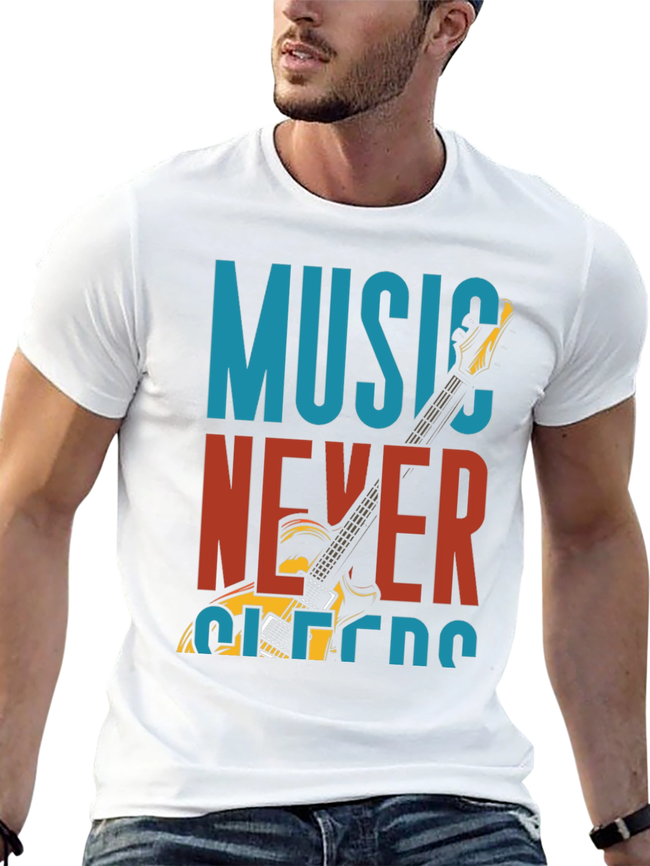 Music Never Sleeps Graphic T-Shirt