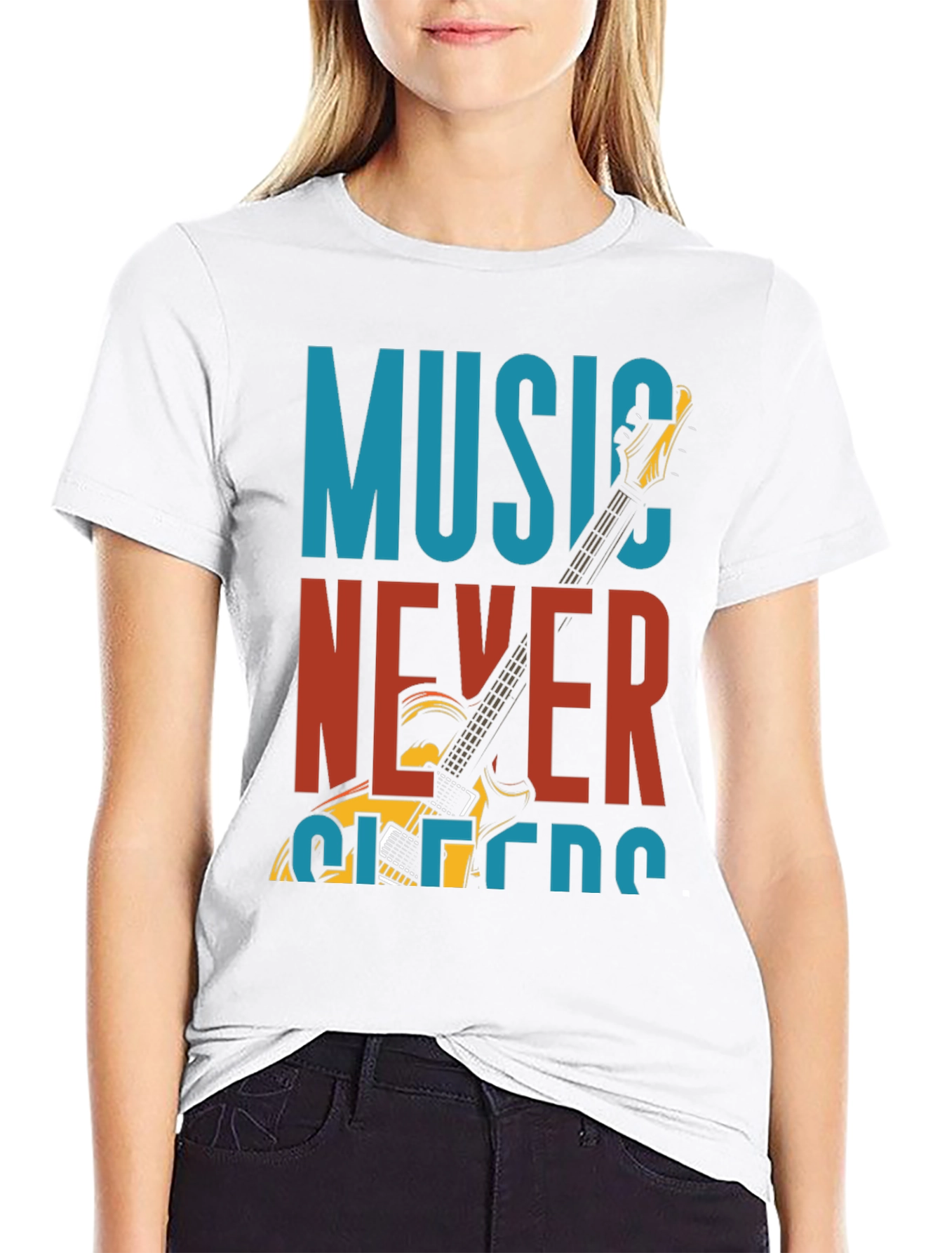 Music Never Sleeps Graphic T-Shirt
