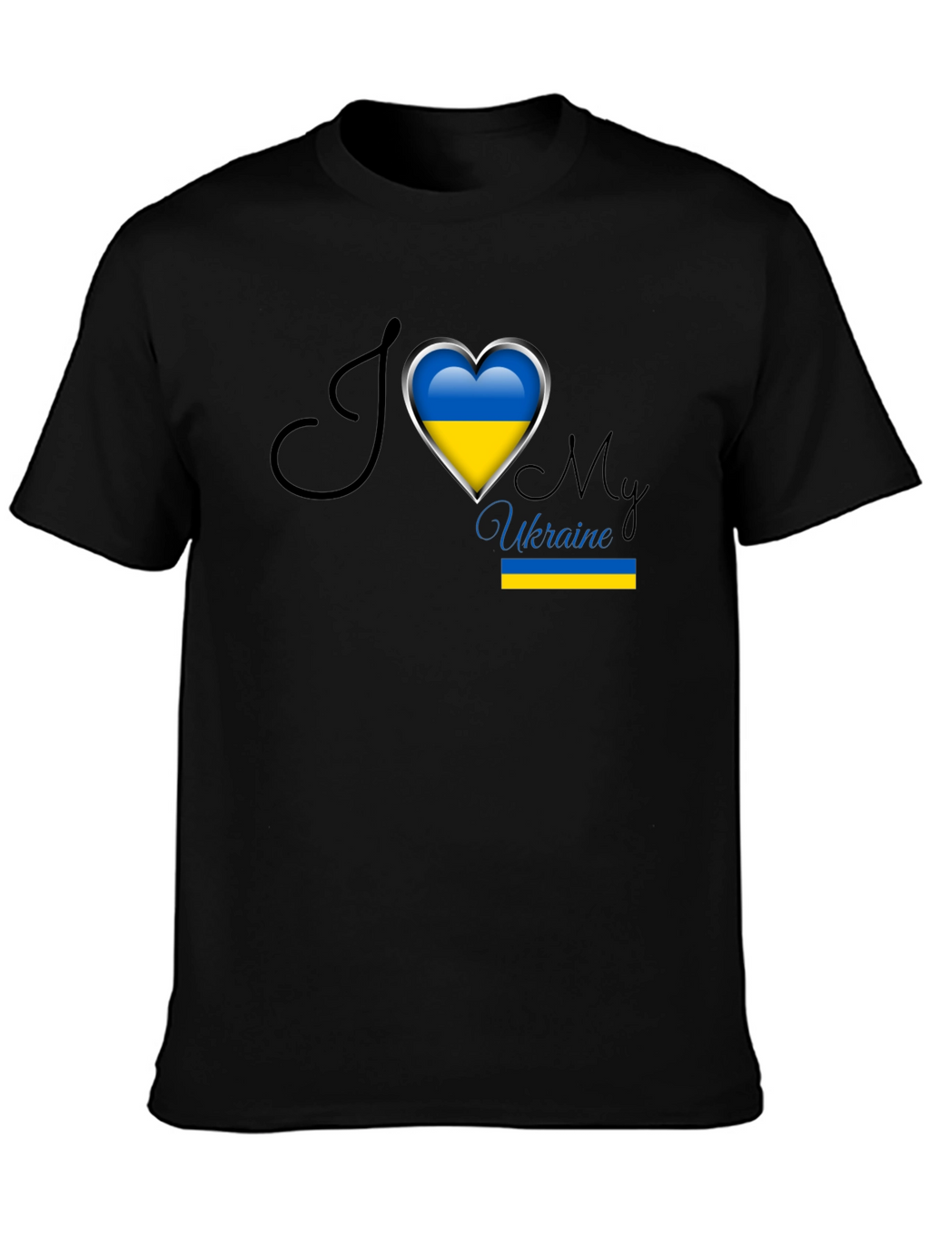 I Love Ukraine Heart Flag T-Shirt