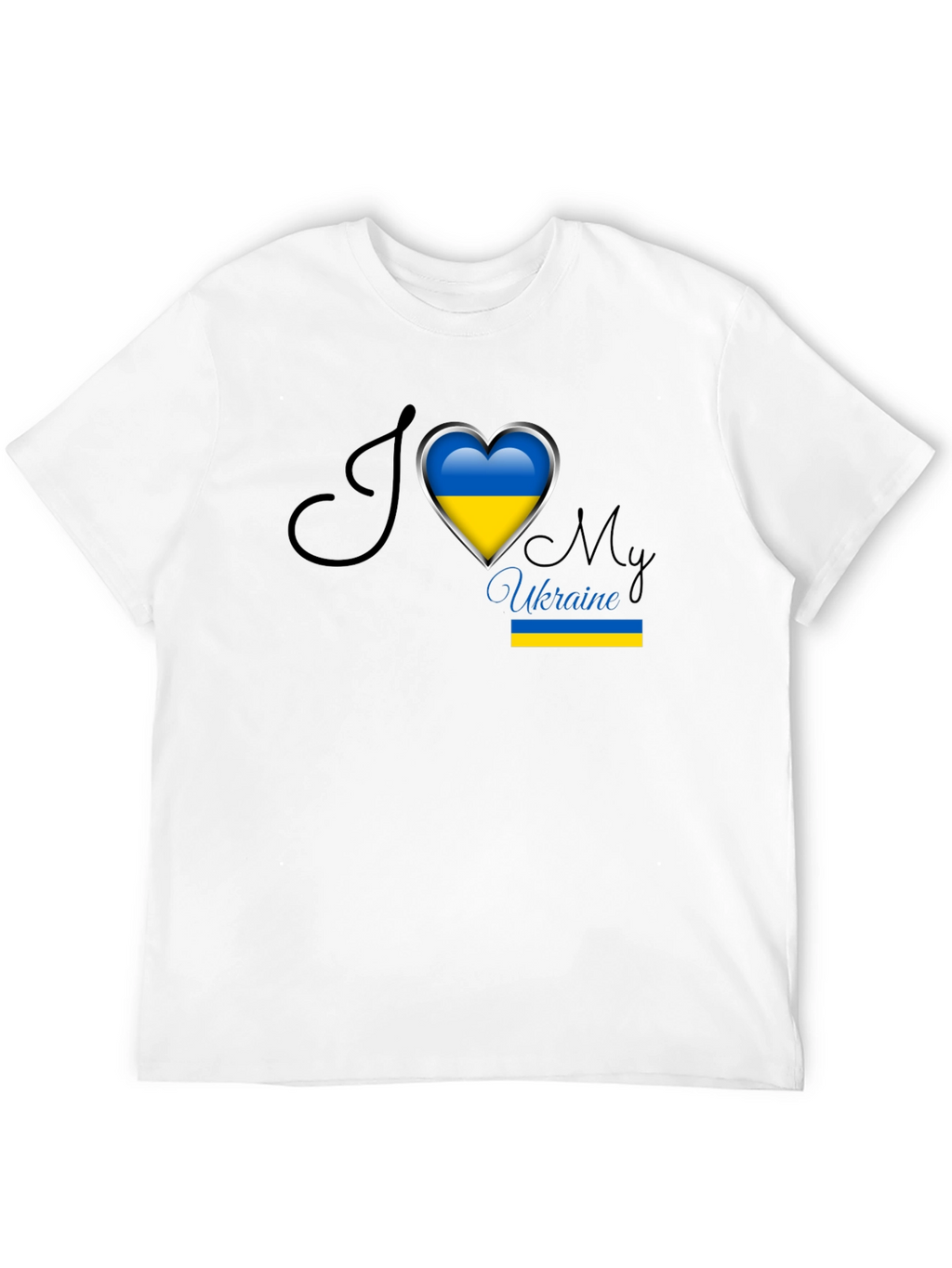 I Love Ukraine Heart Flag T-Shirt