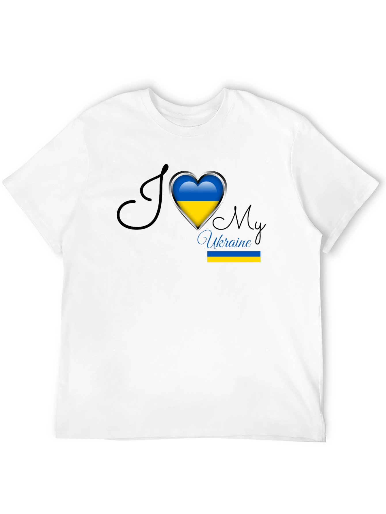 I Love Ukraine Heart Flag T-Shirt