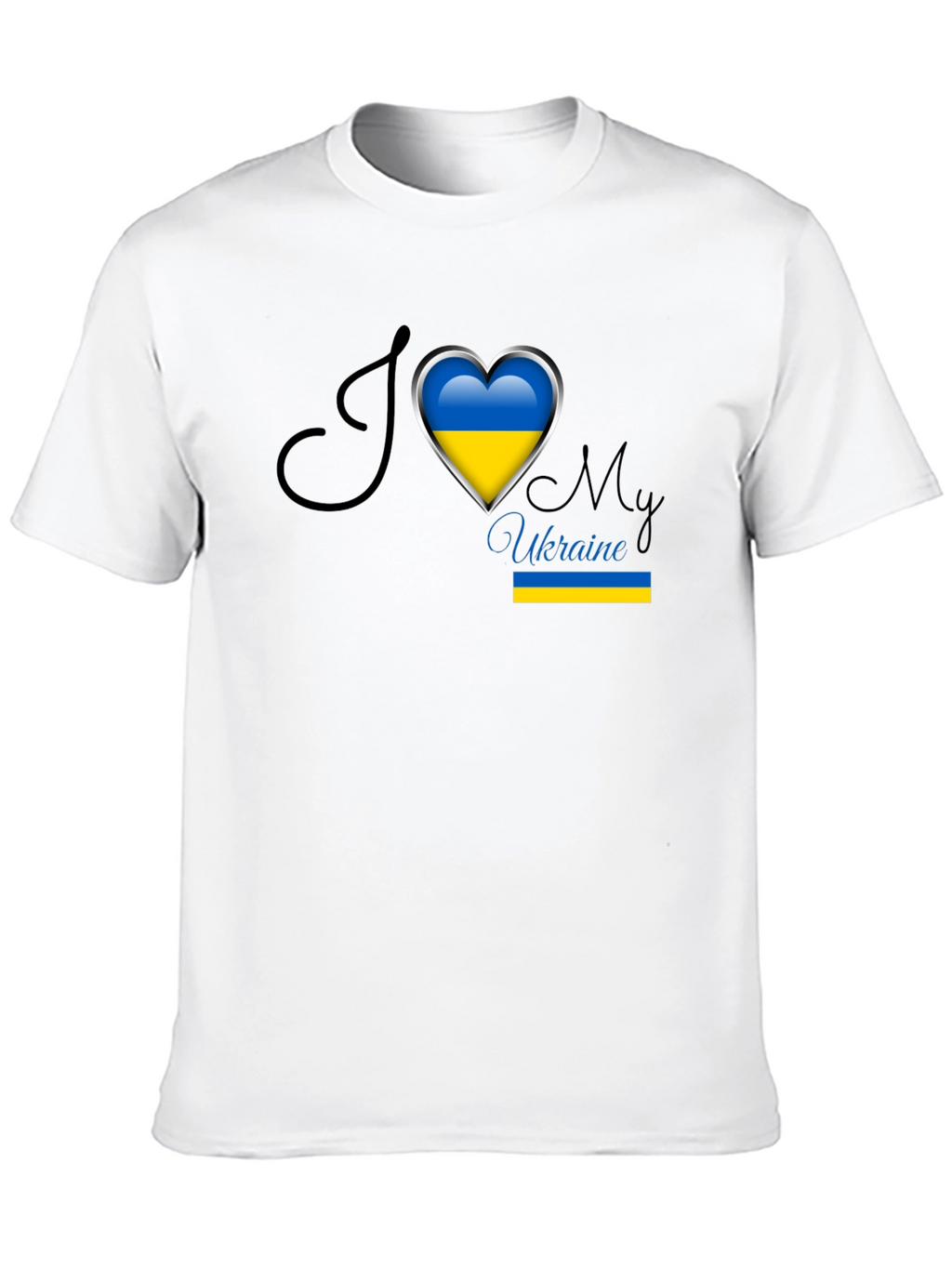 I Love Ukraine Heart Flag T-Shirt