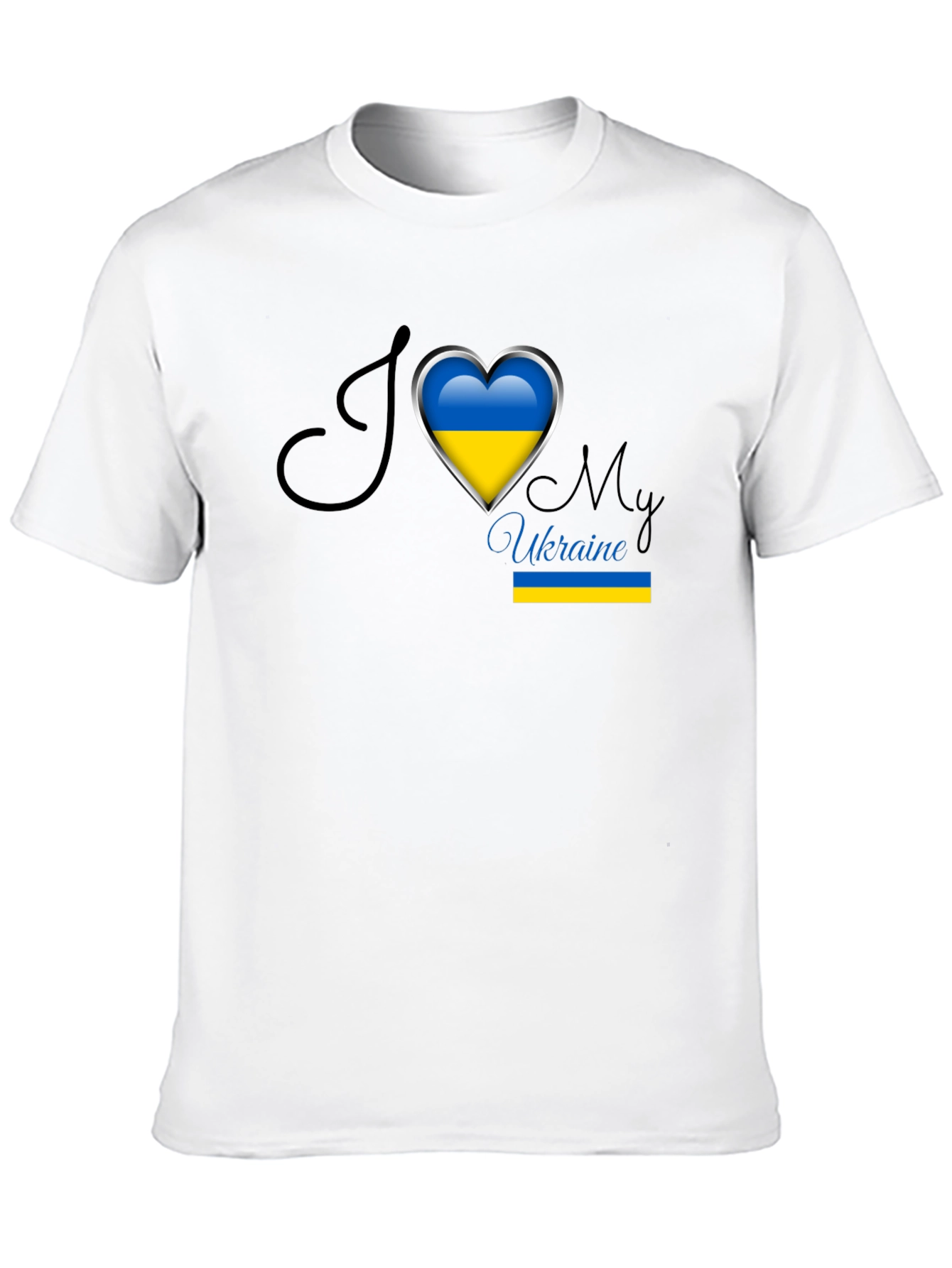 I Love Ukraine Heart Flag T-Shirt