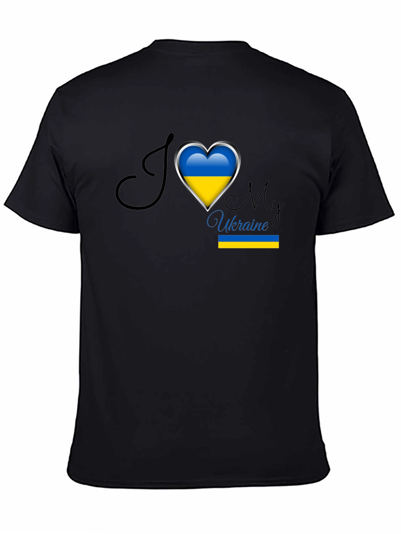 I Love Ukraine Heart Flag T-Shirt