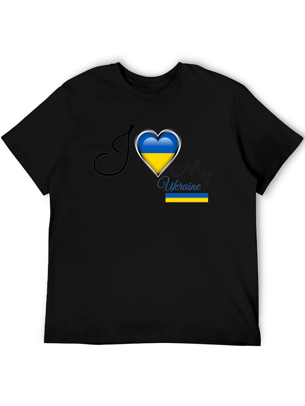 I Love Ukraine Heart Flag T-Shirt