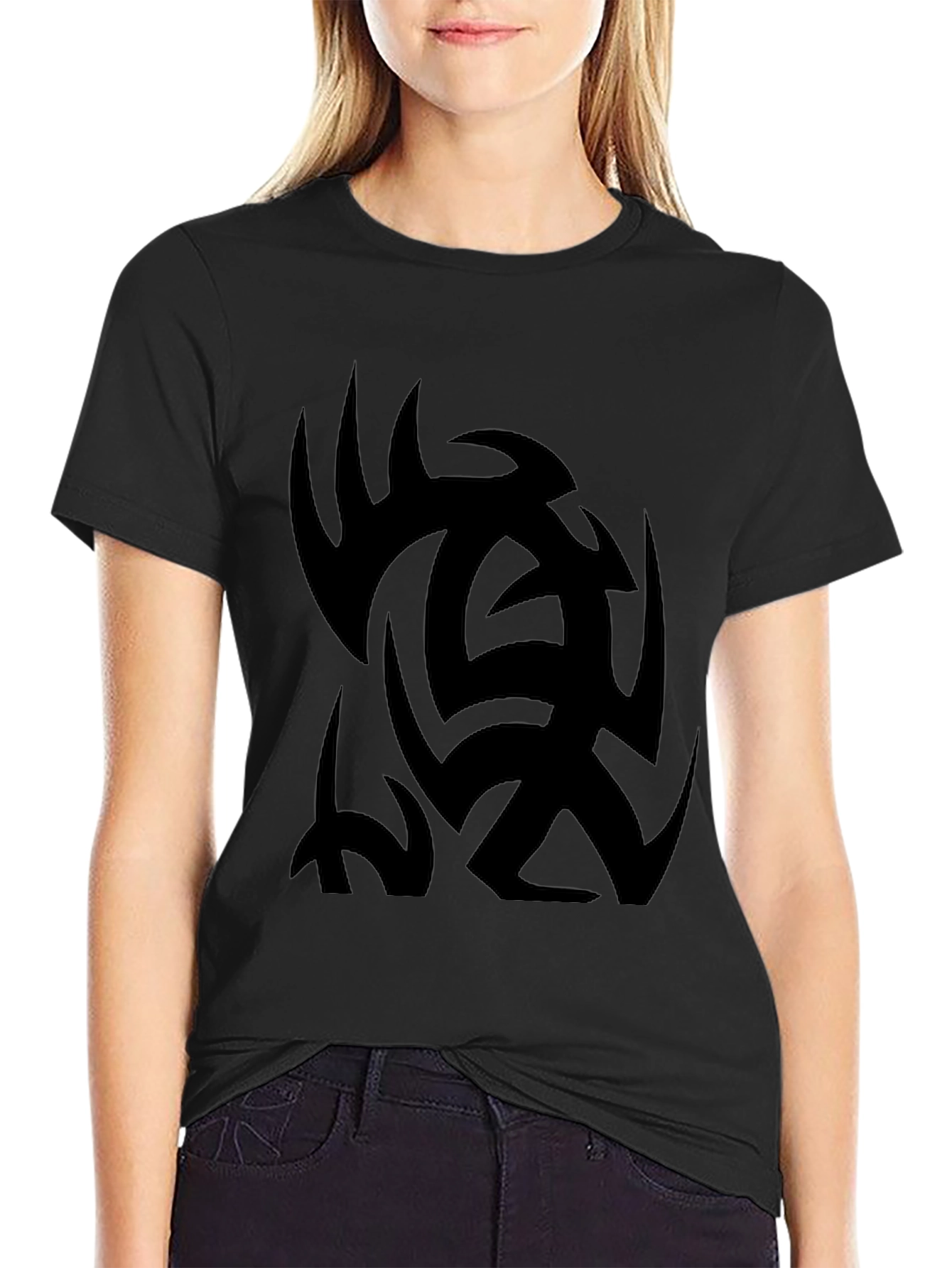 Mens Black Tribal Tattoo Graphic Tee