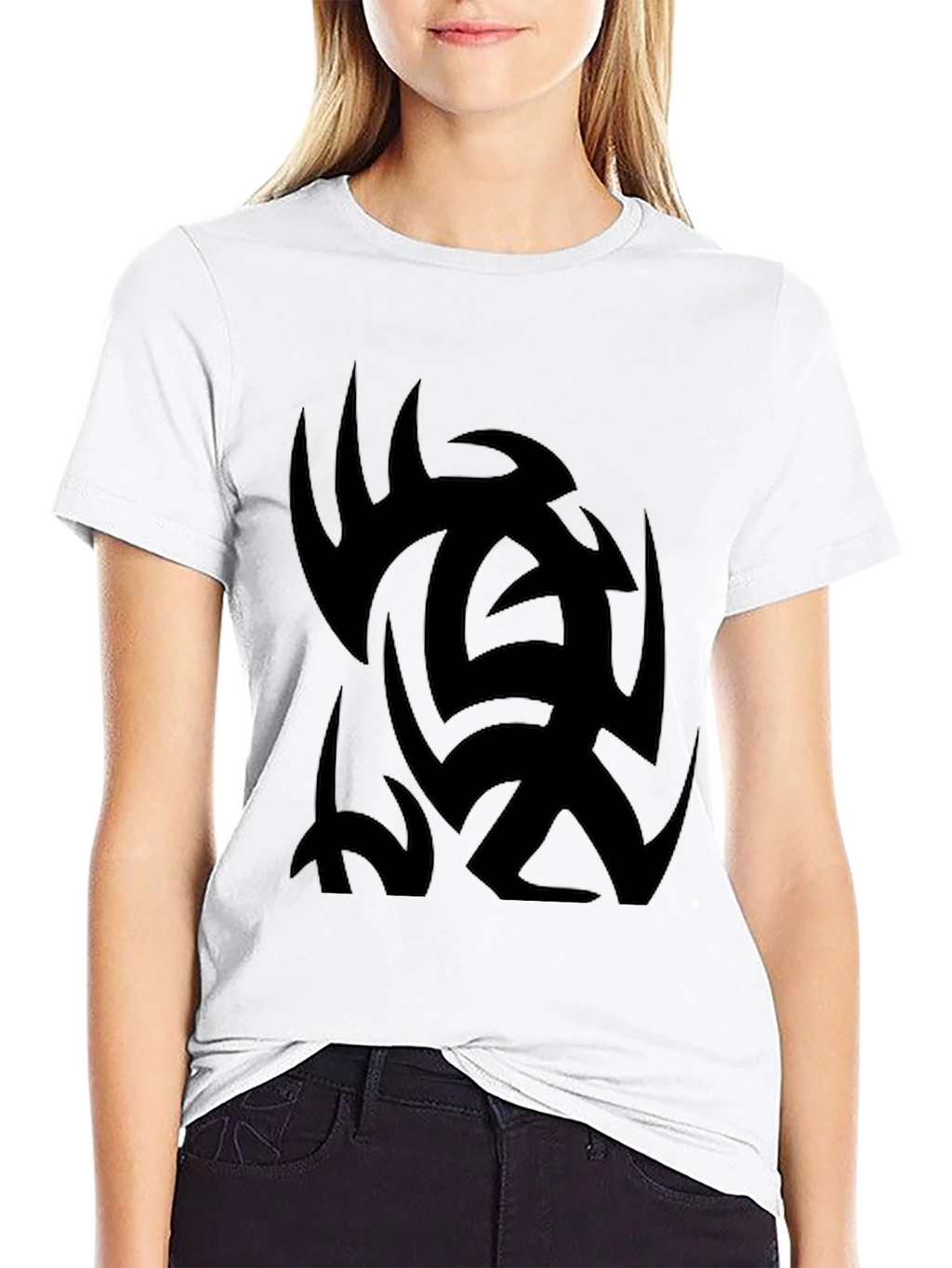 Mens Black Tribal Tattoo Graphic Tee