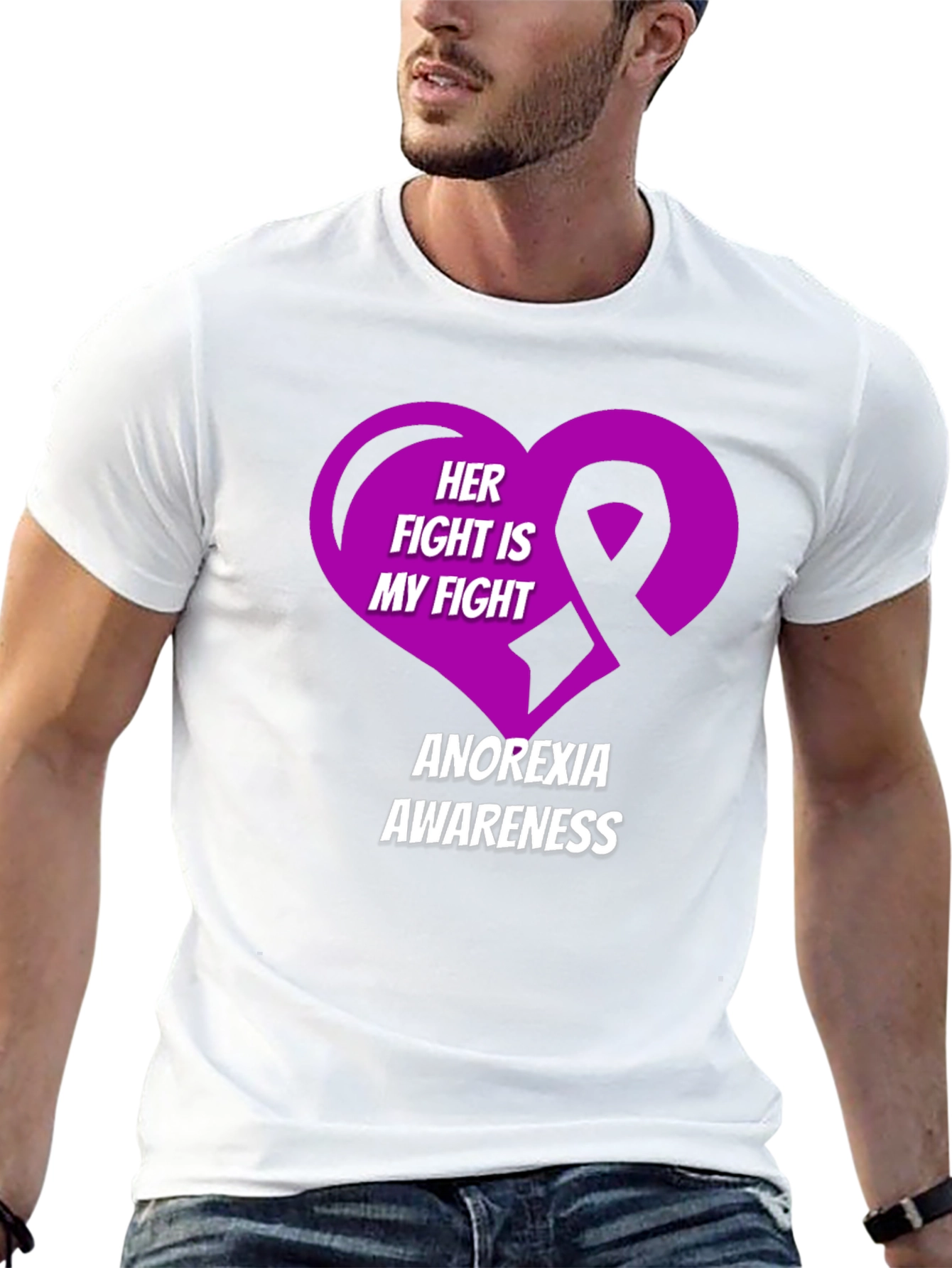 Anorexia Awareness T-Shirt - Her Fight Is My Fight