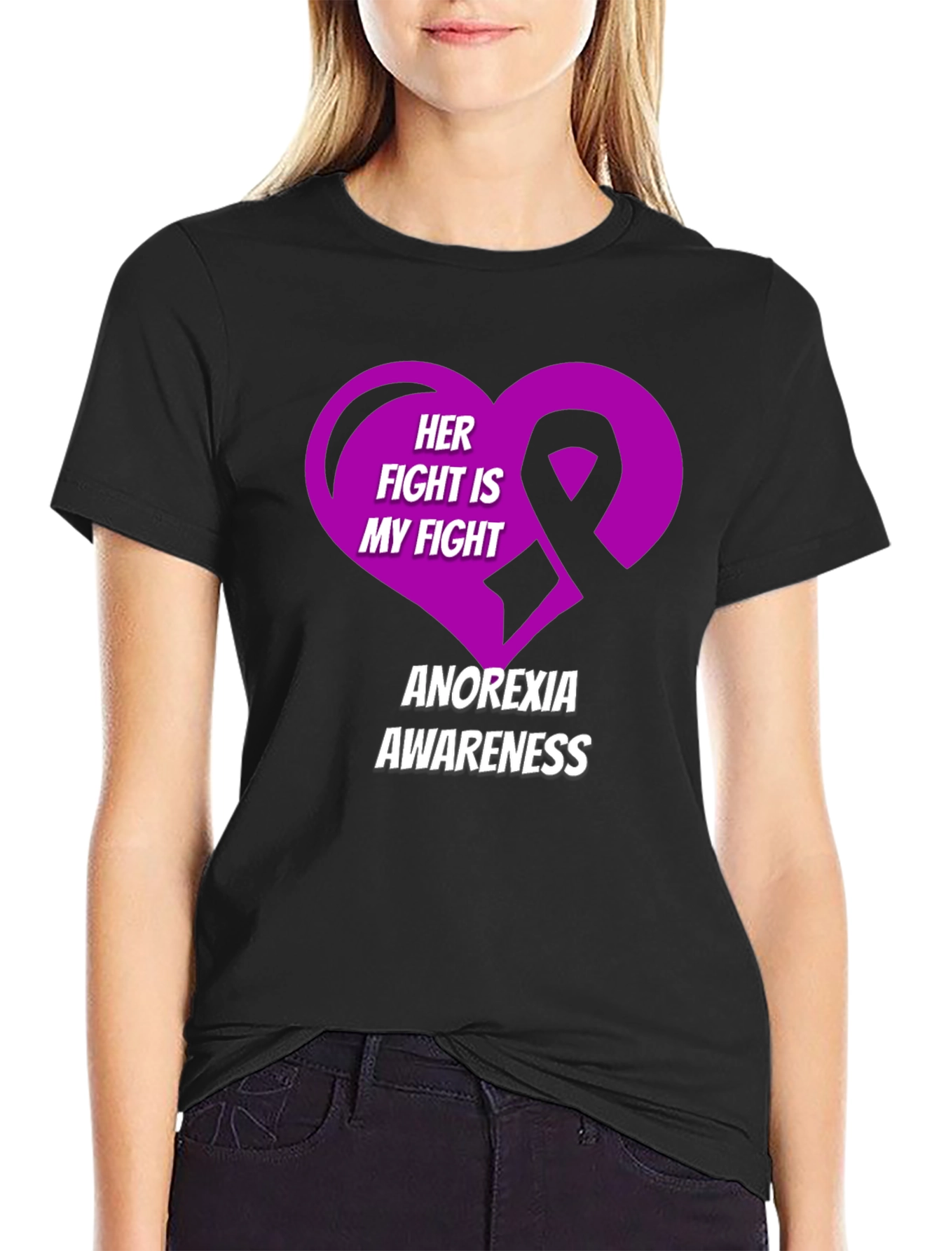 Anorexia Awareness T-Shirt - Her Fight Is My Fight