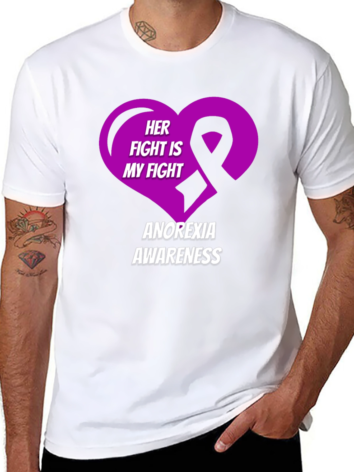 Anorexia Awareness T-Shirt - Her Fight Is My Fight