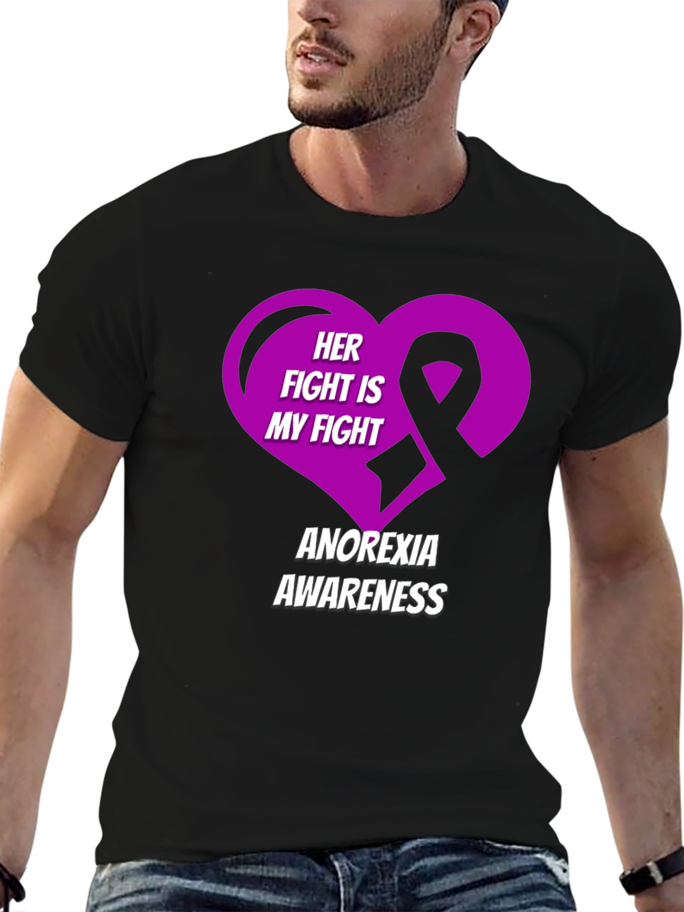 Anorexia Awareness T-Shirt - Her Fight Is My Fight