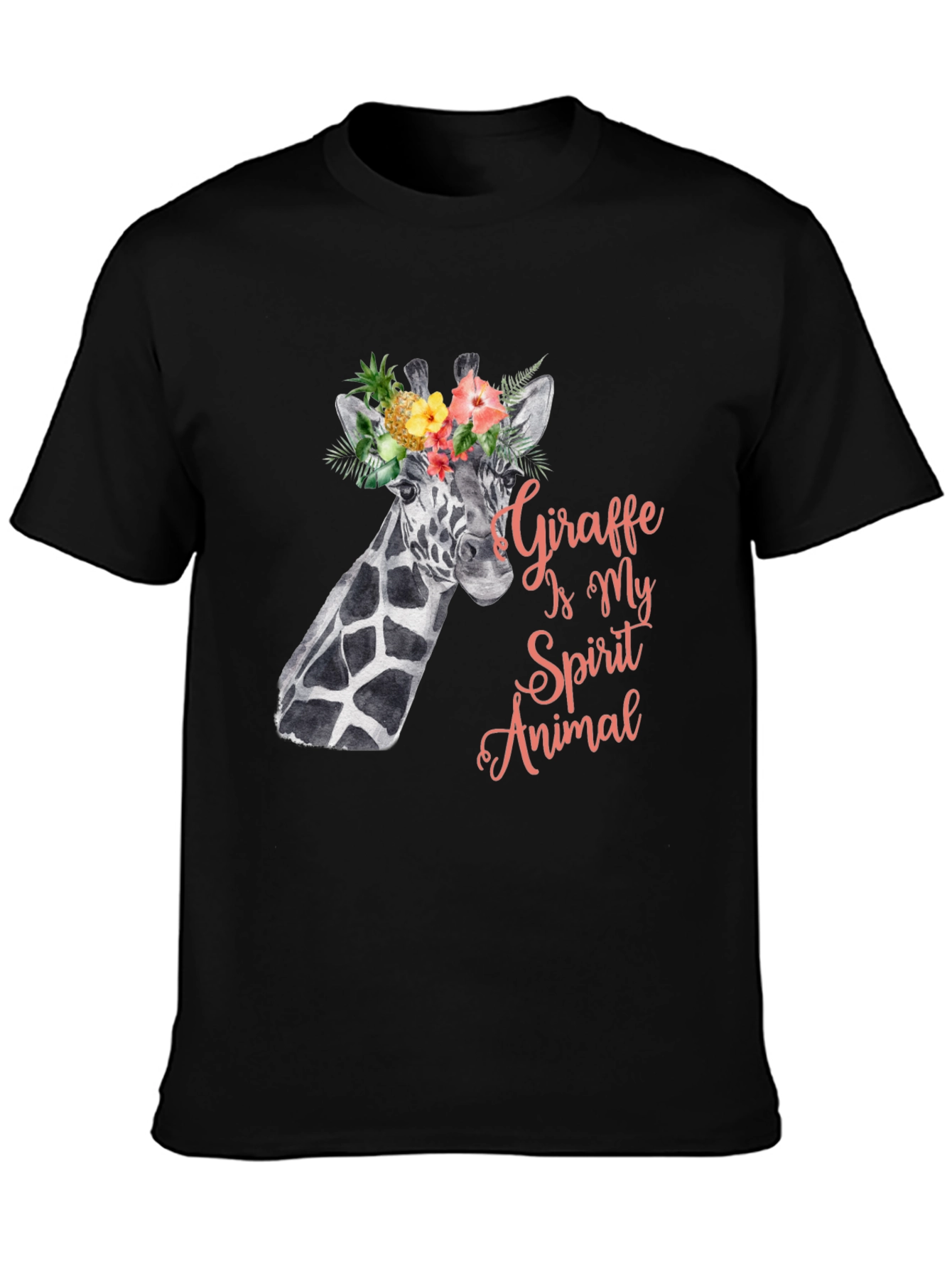 Giraffe Spirit Animal Tee - Floral Crown Giraffe Shirt