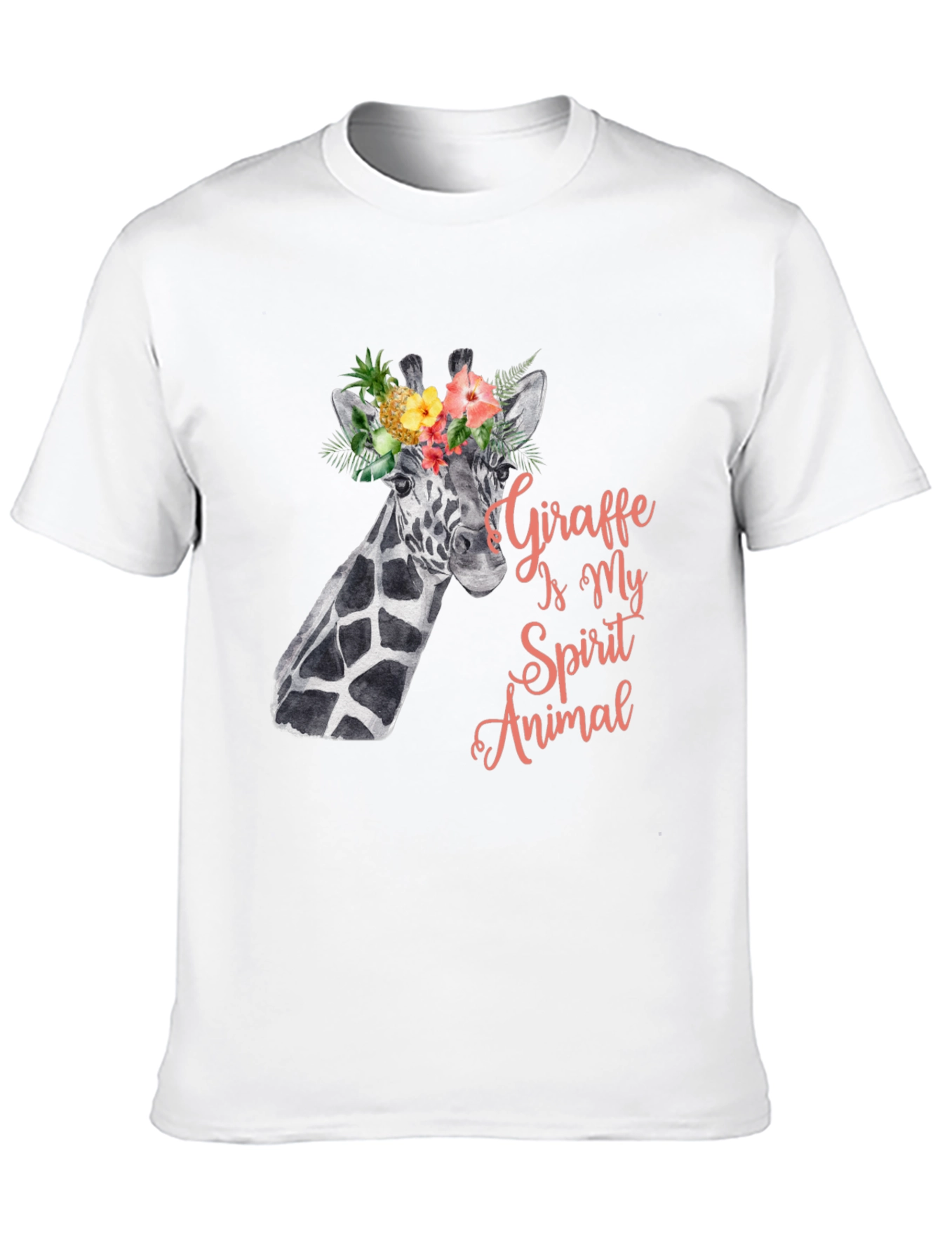 Giraffe Spirit Animal Tee - Floral Crown Giraffe Shirt