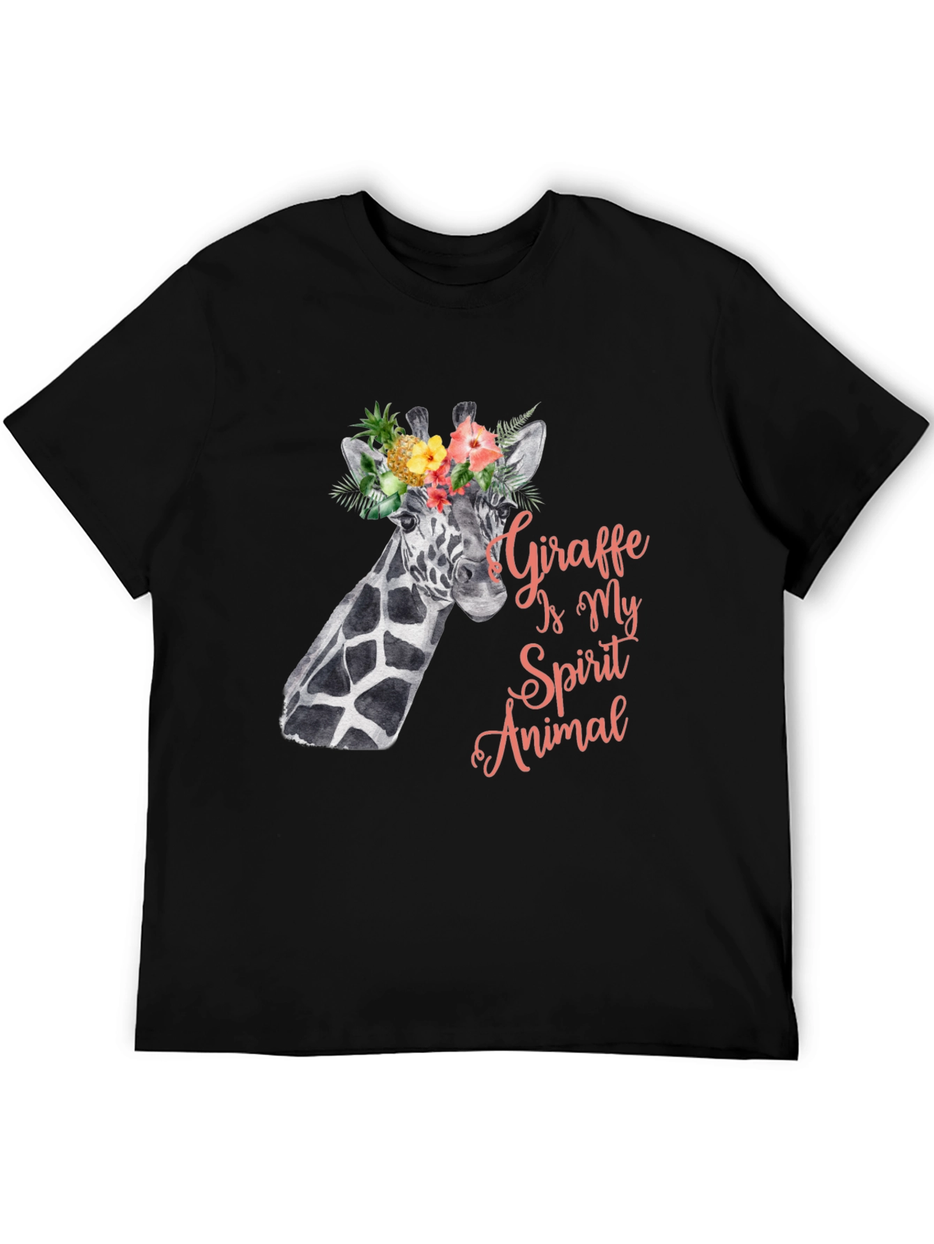 Giraffe Spirit Animal Tee - Floral Crown Giraffe Shirt