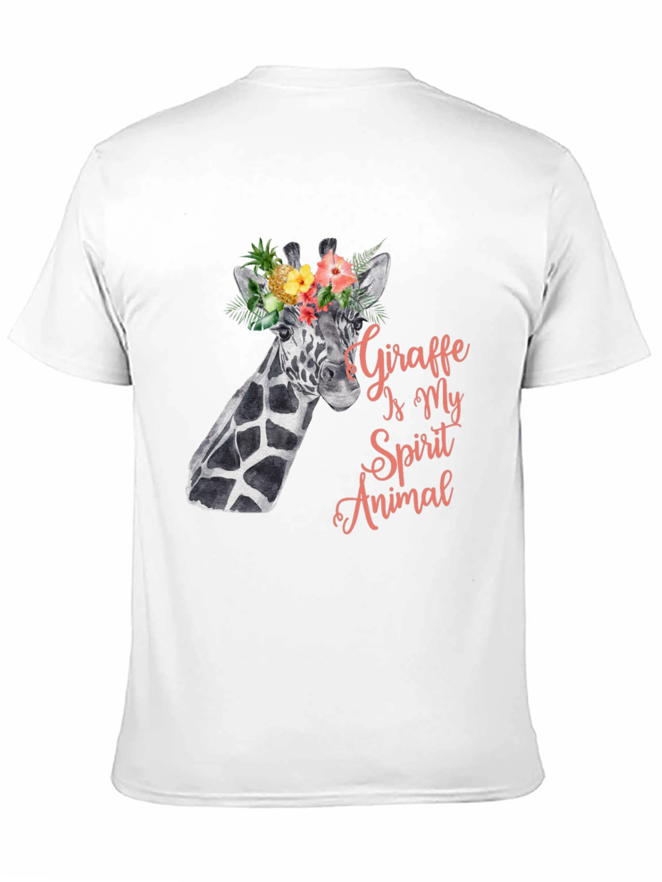 Giraffe Spirit Animal Tee - Floral Crown Giraffe Shirt