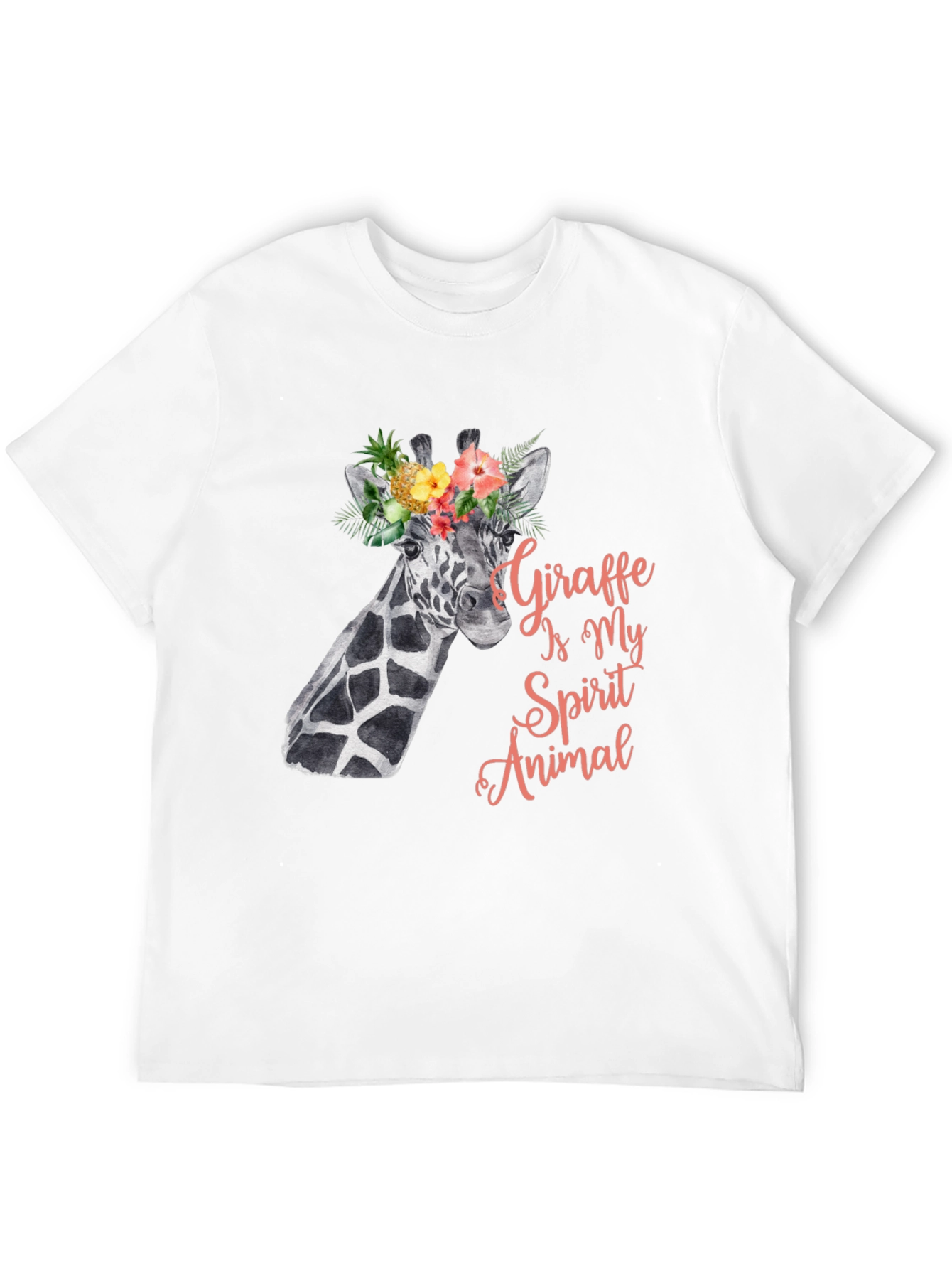 Giraffe Spirit Animal Tee - Floral Crown Giraffe Shirt