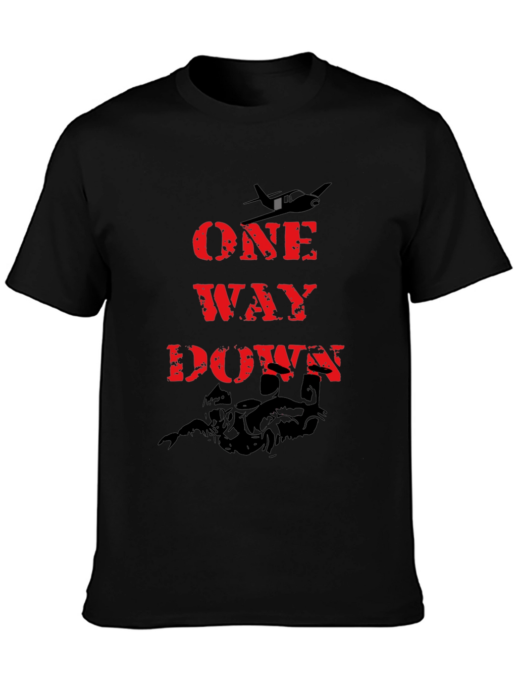 One Way Down Graphic Tee - Black