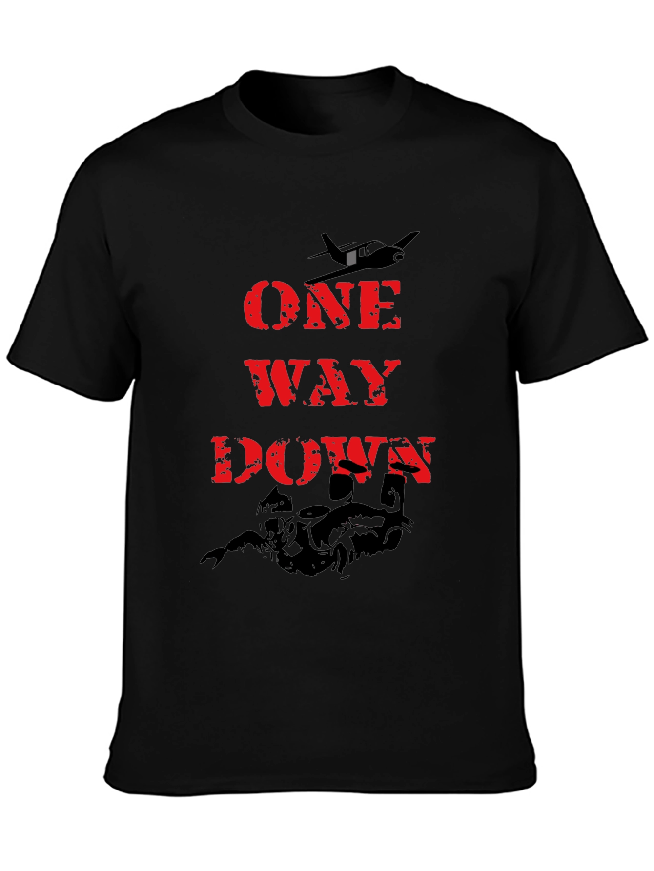 One Way Down Graphic Tee - Black