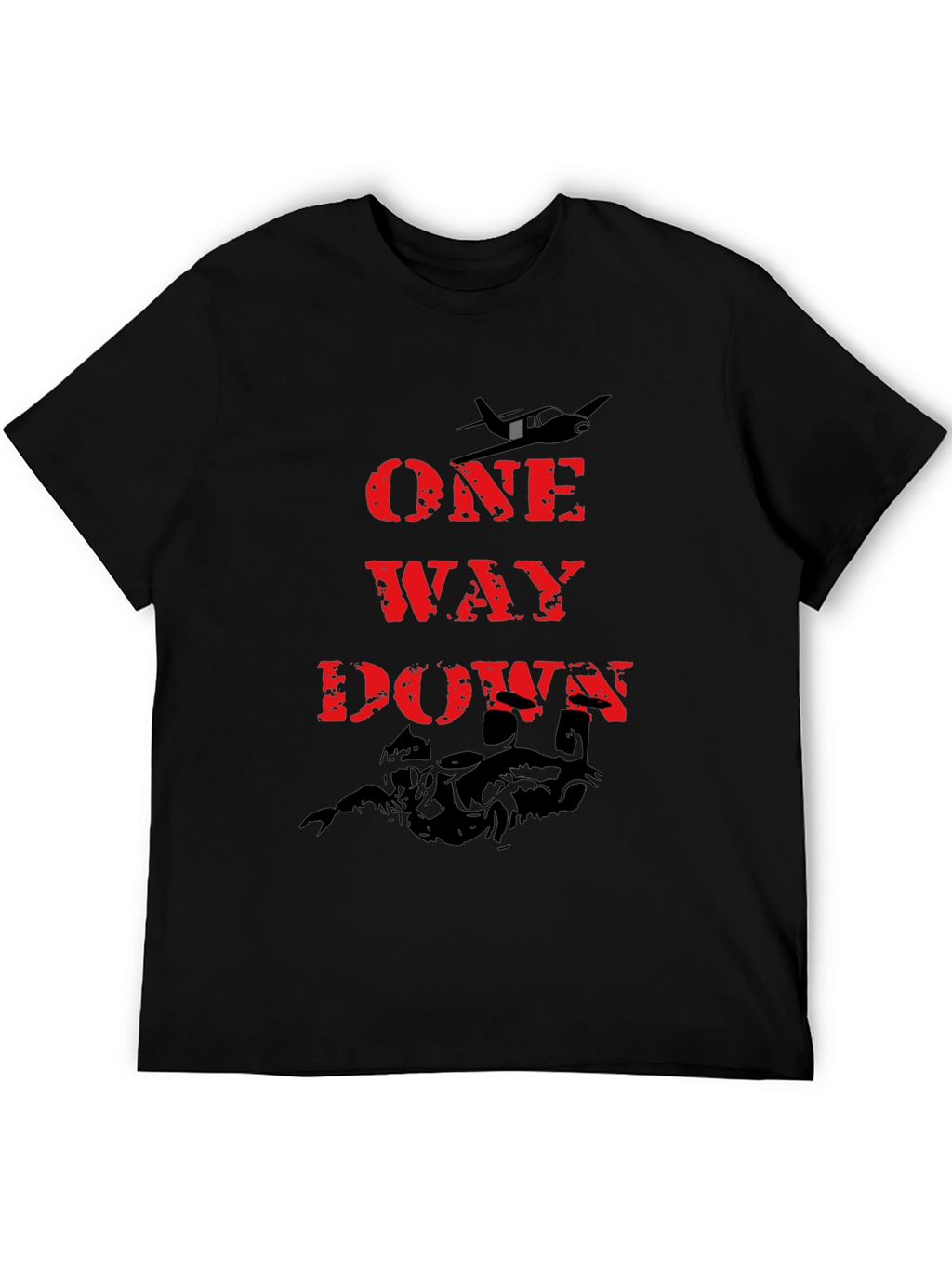 One Way Down Graphic Tee - Black