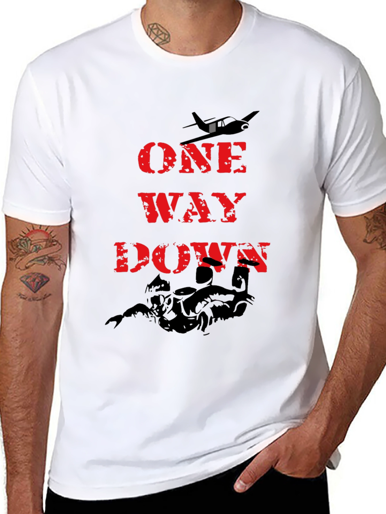 One Way Down Graphic Tee - Black