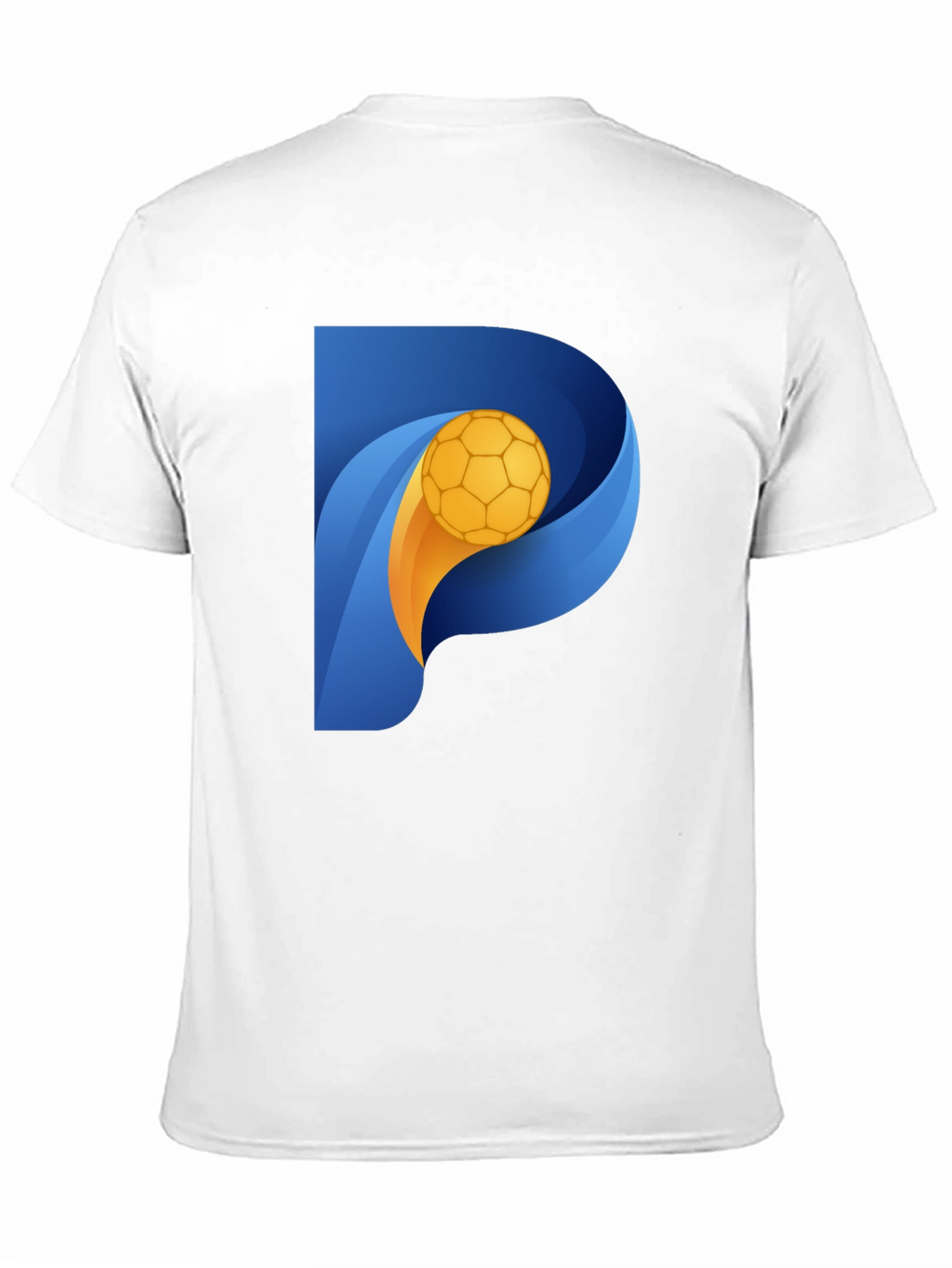 Stylish Black T-Shirt with P Soccer Ball Graphic