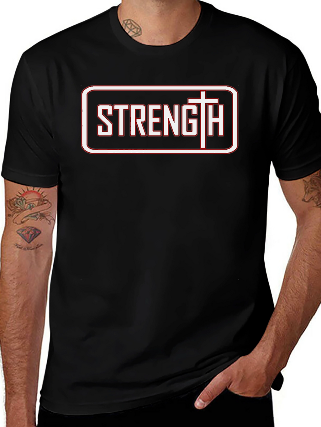 Strength Graphic Tee - Christian Faith T-Shirt