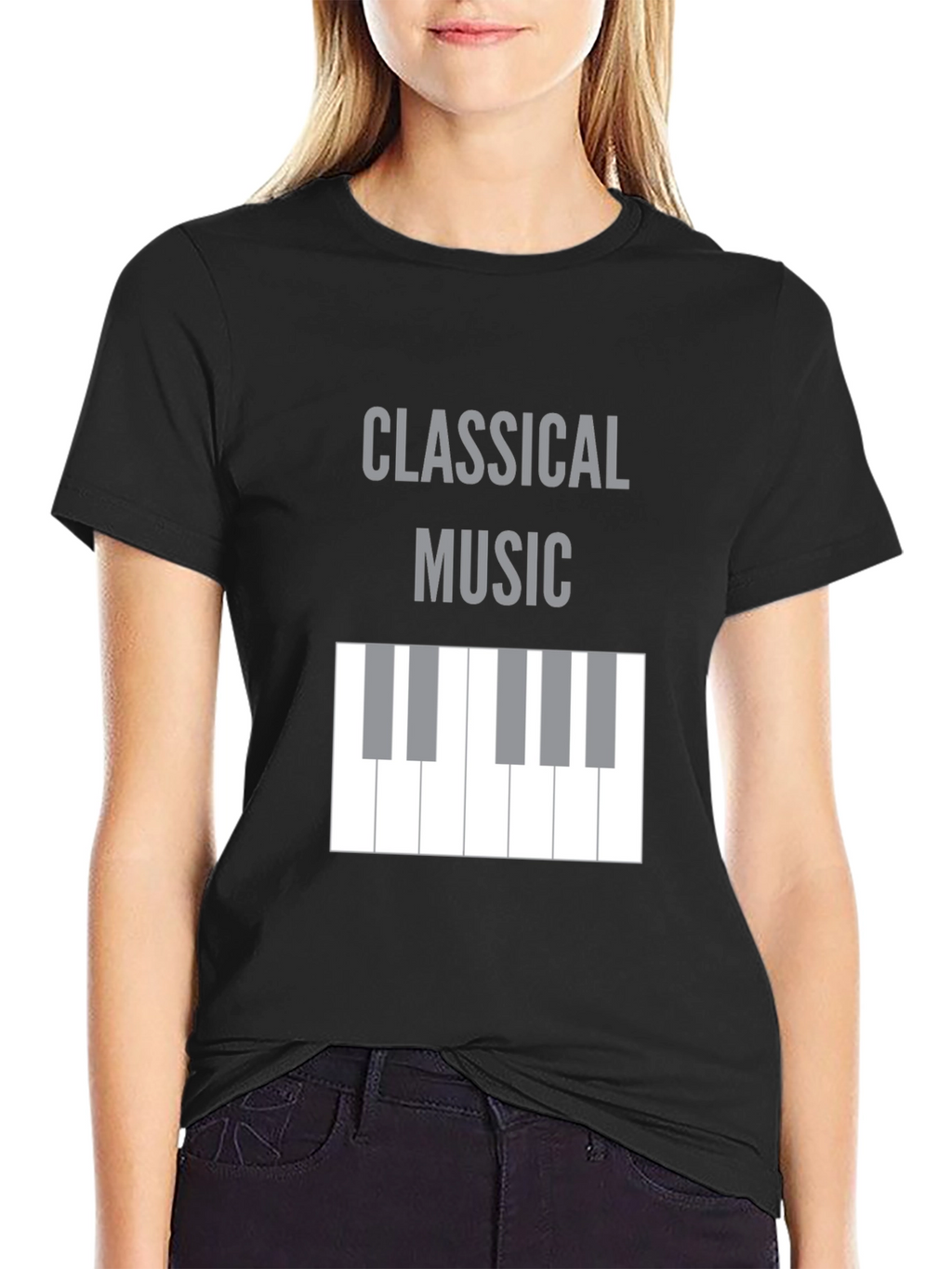 Classical Music Piano Keys T-Shirt - Black