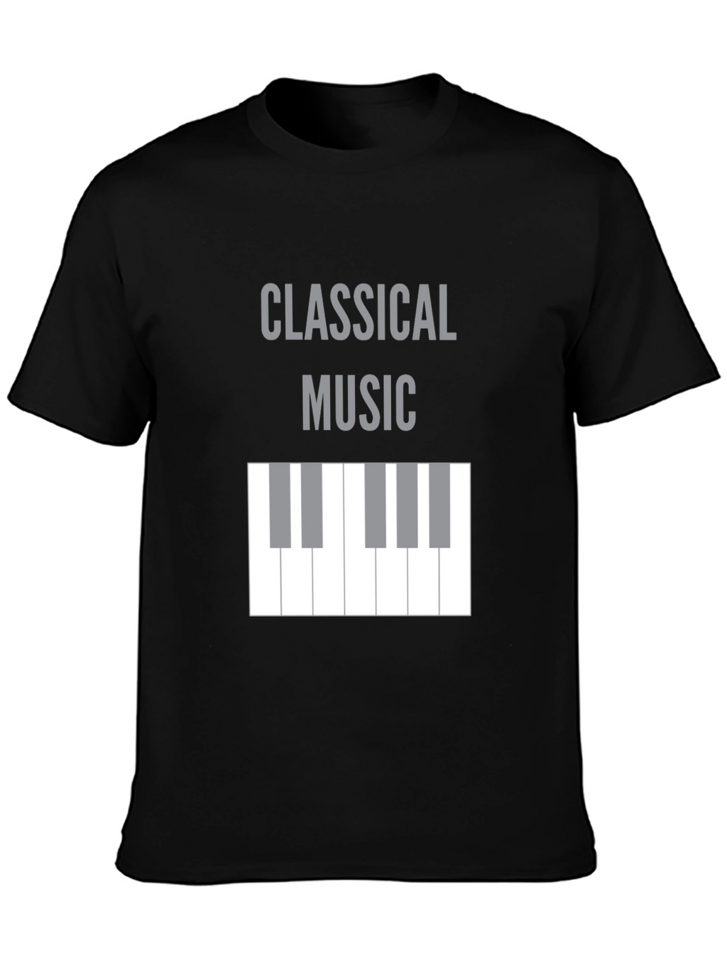 Classical Music Piano Keys T-Shirt - Black