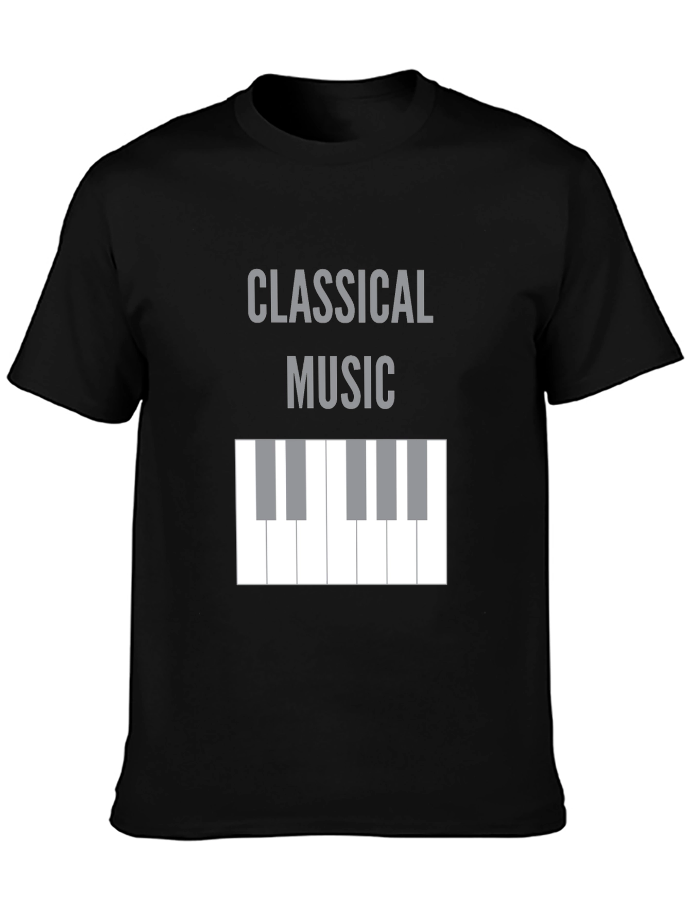 Classical Music Piano Keys T-Shirt - Black