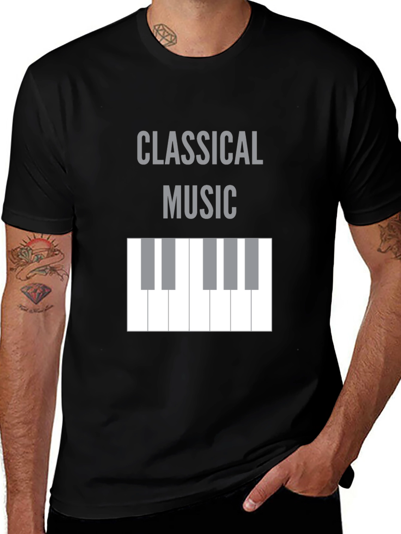 Classical Music Piano Keys T-Shirt - Black