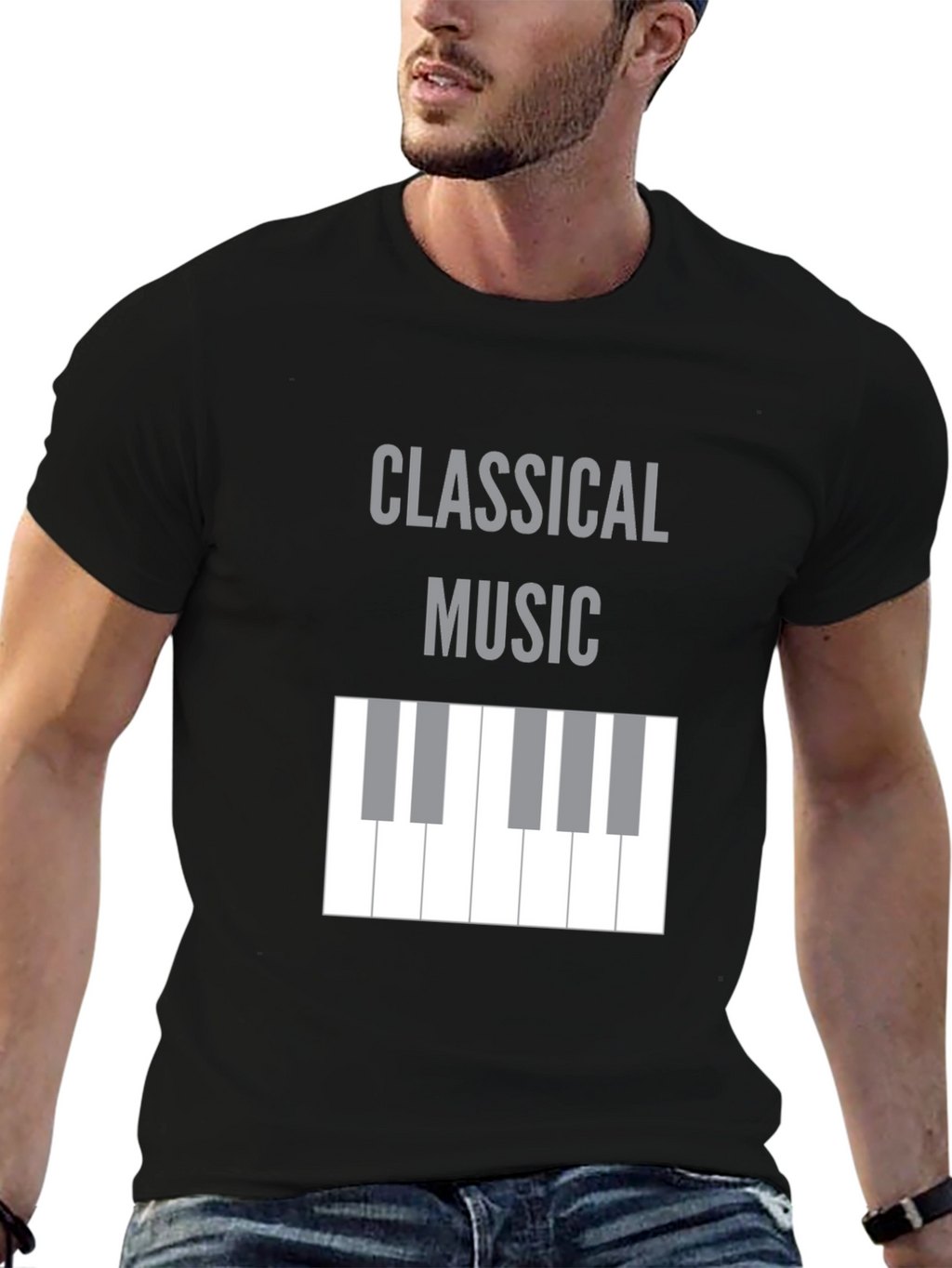 Classical Music Piano Keys T-Shirt - Black