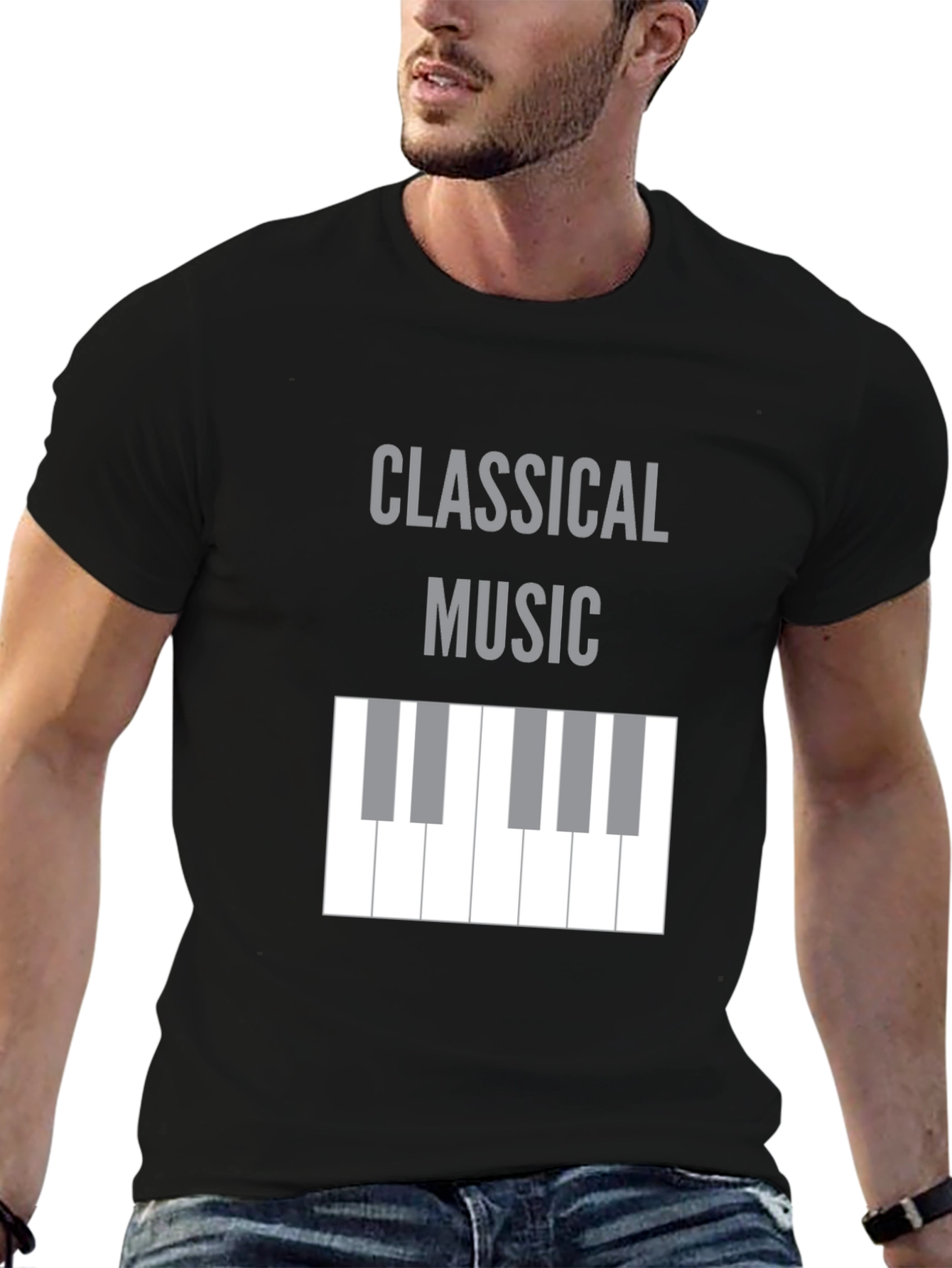Classical Music Piano Keys T-Shirt - Black