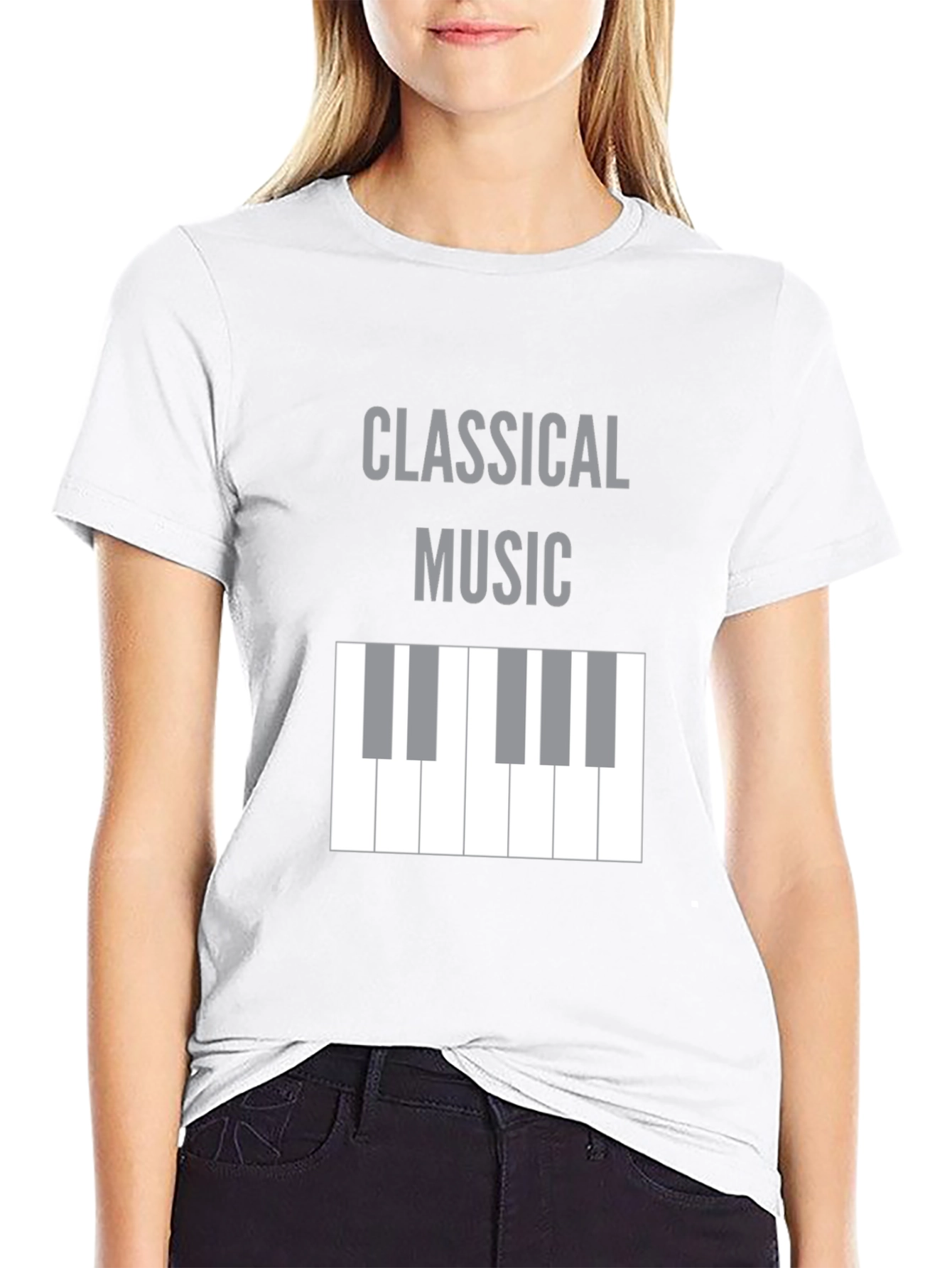 Classical Music Piano Keys T-Shirt - Black