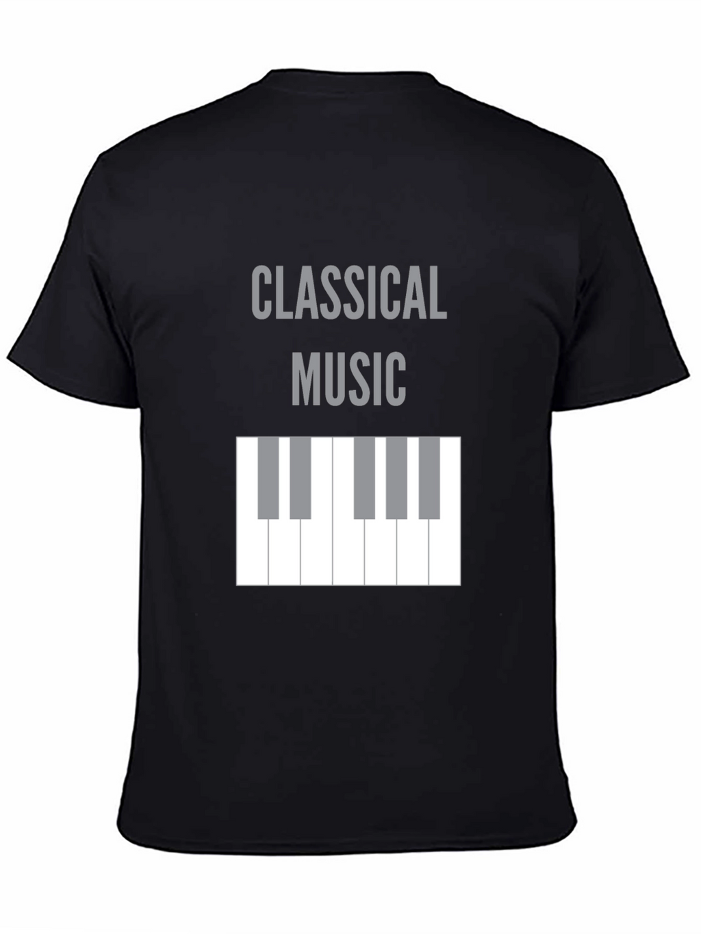 Classical Music Piano Keys T-Shirt - Black