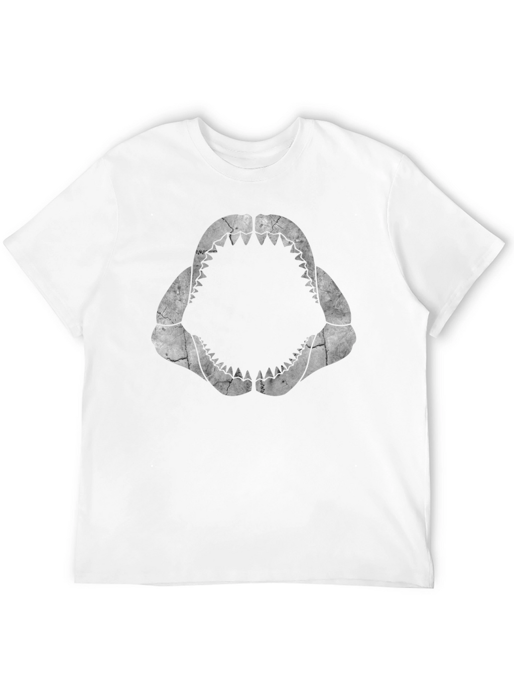 Shark Jaws Graphic Tee - Black Cotton T-Shirt