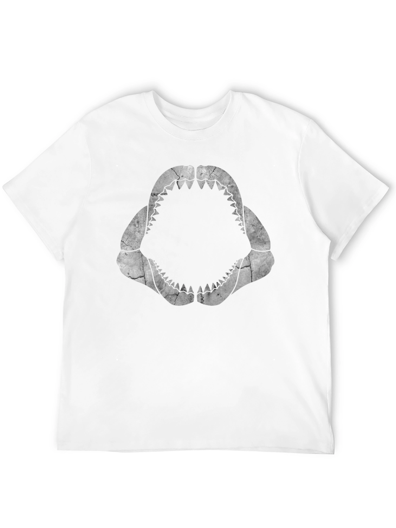 Shark Jaws Graphic Tee - Black Cotton T-Shirt